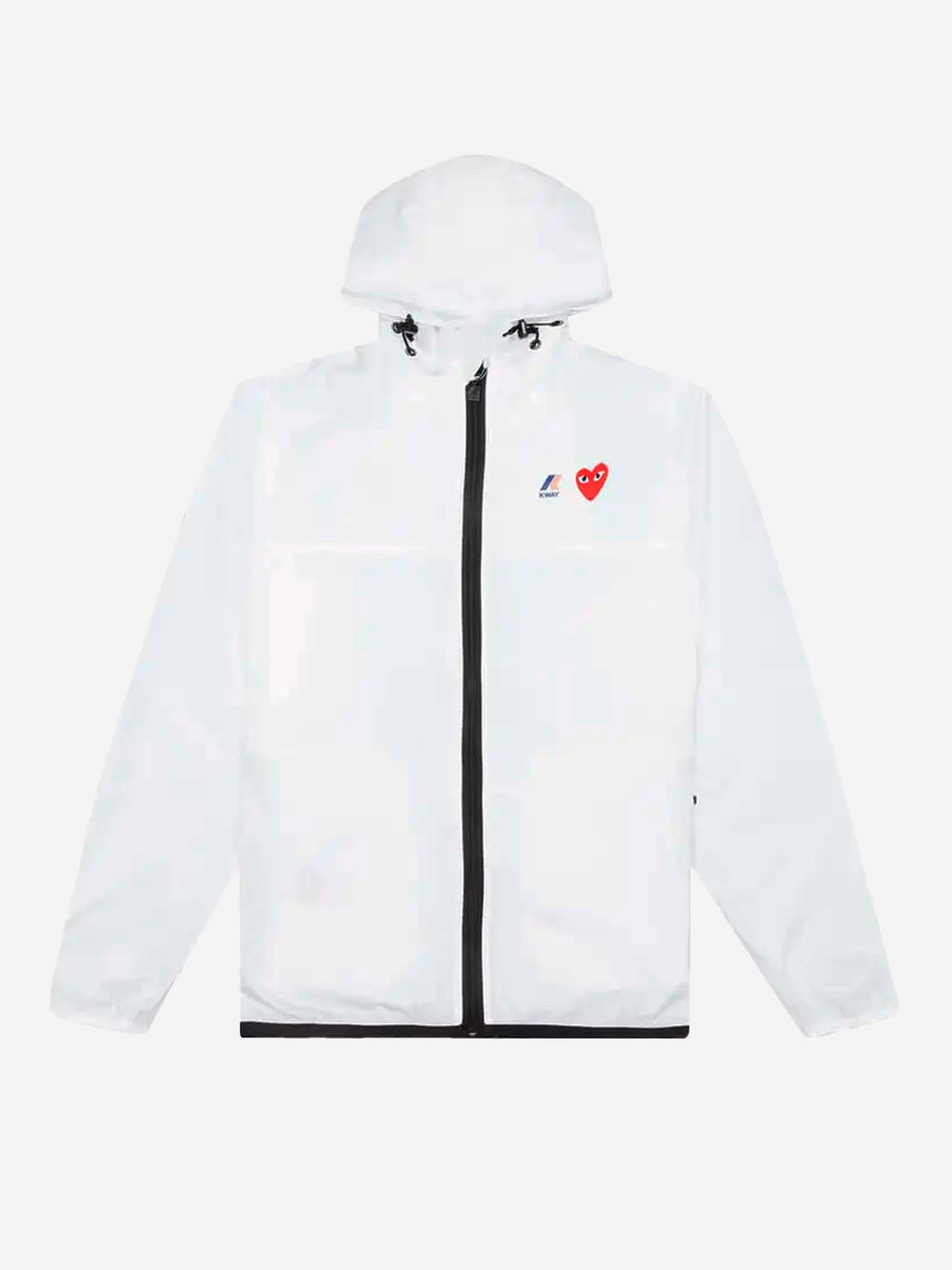 Packable Full Zipper Jacket White X K-Way Comme des garcons – Гарантія оригінальності – боковий вид