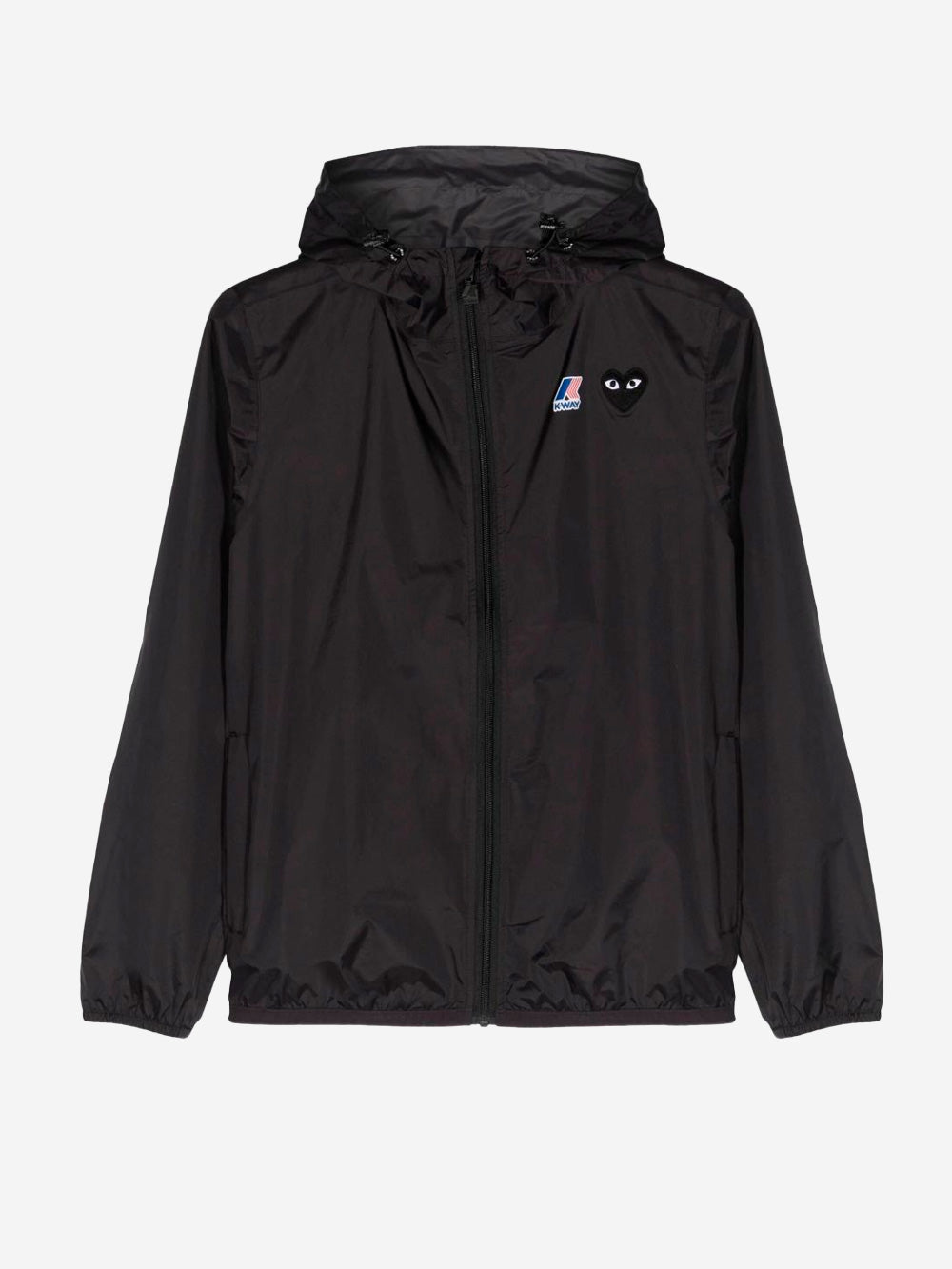 Black X K-Way Packable Full Zipper Jacket Comme des garcons – Гарантія оригінальності – боковий вид