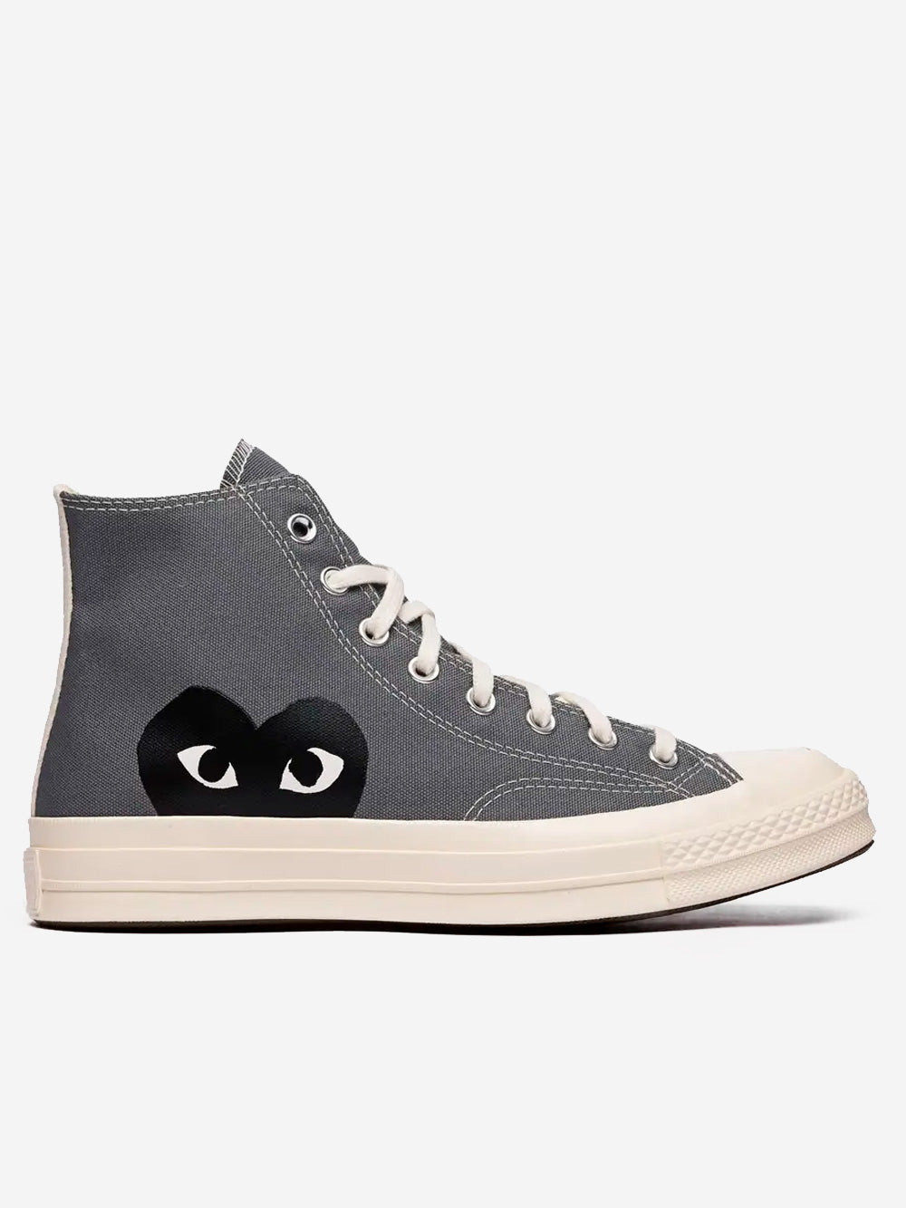 Chuck 70 Hi Gray With Heart X Cdg Comme des garcons – Гарантія оригінальності – боковий вид