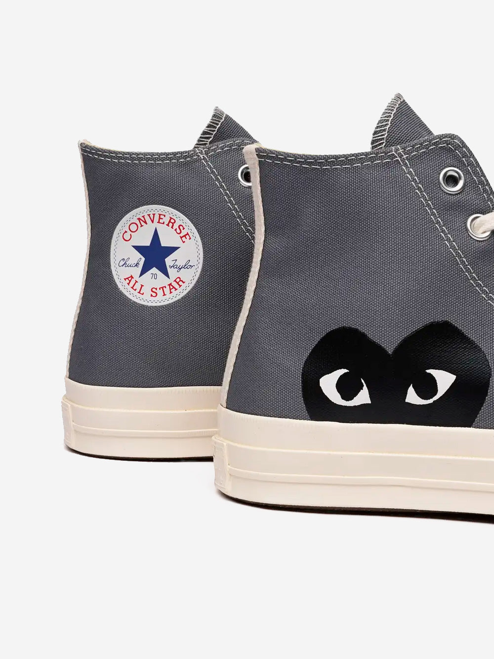 Chuck 70 Hi Gray With Heart X Cdg Comme des garcons – Гарантія оригінальності – детальний вид