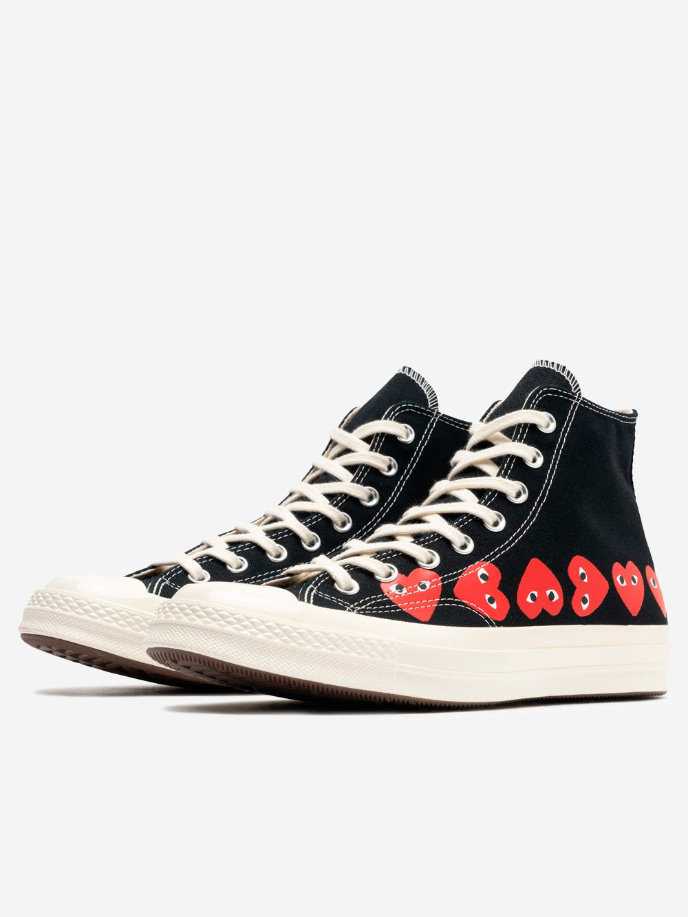 Оригінальна Chuck 70 Hi Black Multi Heart High X Cdg Comme des garcons – вид ззаду
