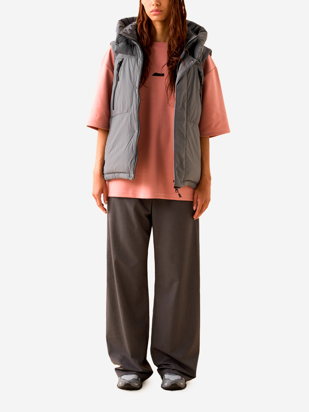 Goose Down Vest With Detachable Hood Mizuno оригінал – Купити в Україні – вид ззаду