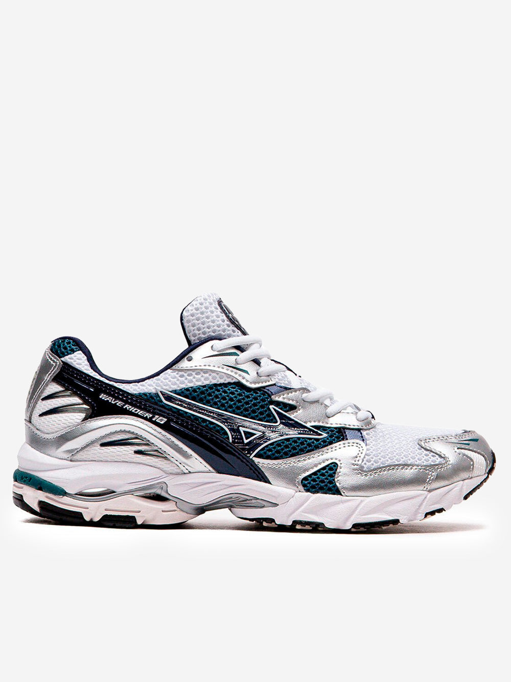 Wave Rider 10 Bianche E Blu Mizuno – Гарантія оригінальності – боковий вид