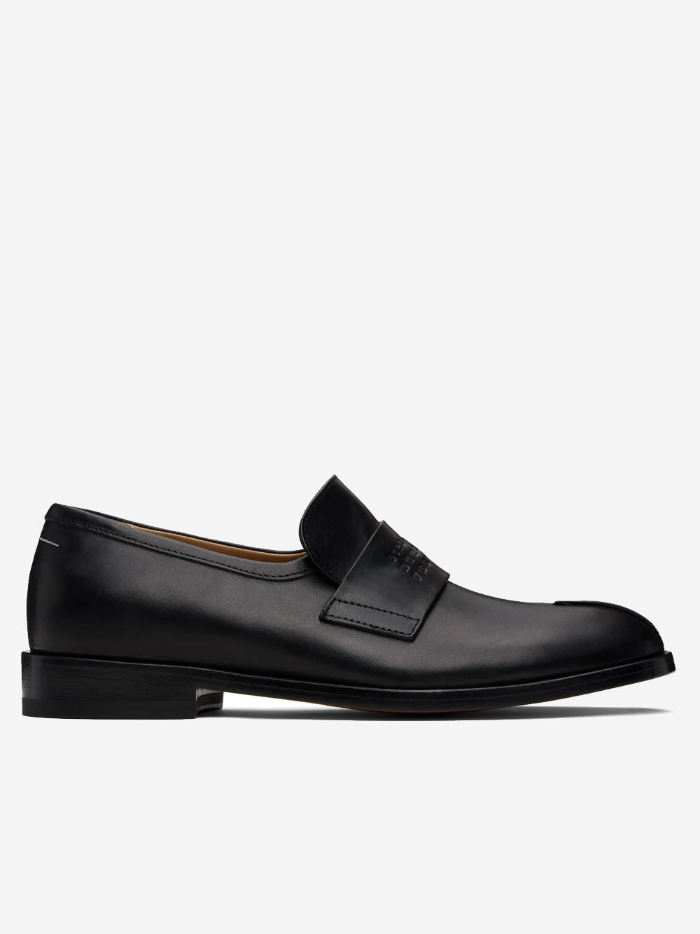 New Classic Stitch Loafers In Black Leather Maison margiela – Гарантія оригінальності – боковий вид
