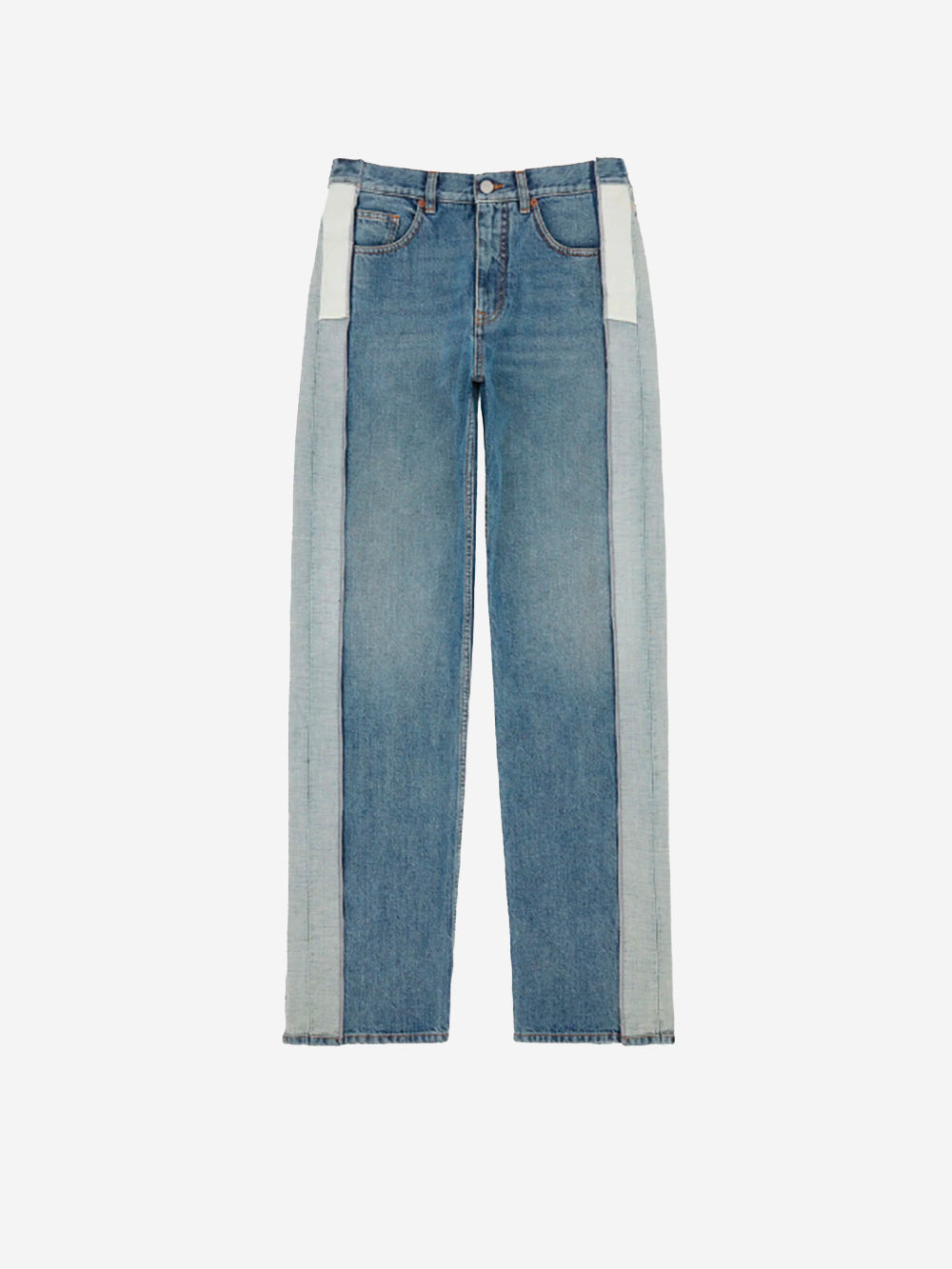 Оригінальна Deconstructed Straight-Leg Jeans With Panels And Numeric Logo Maison margiela – боковий вид