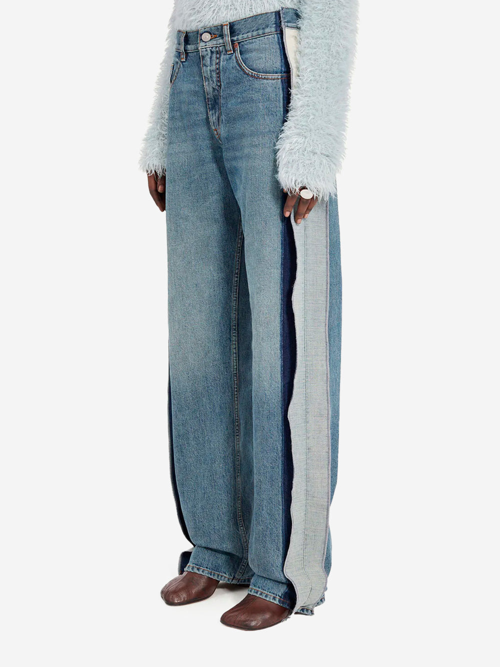 Оригінальна Deconstructed Straight-Leg Jeans With Panels And Numeric Logo Maison margiela – детальний вид