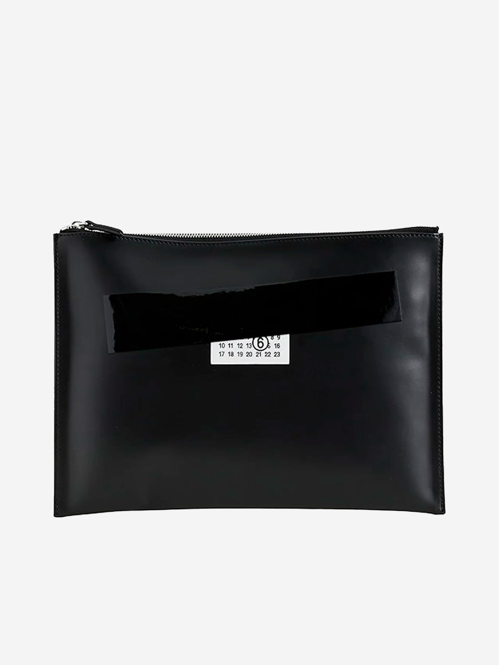 Leather Clutch With Numeric Logo Maison margiela оригінал – Купити в Україні – боковий вид - MAISON MARGIELA
