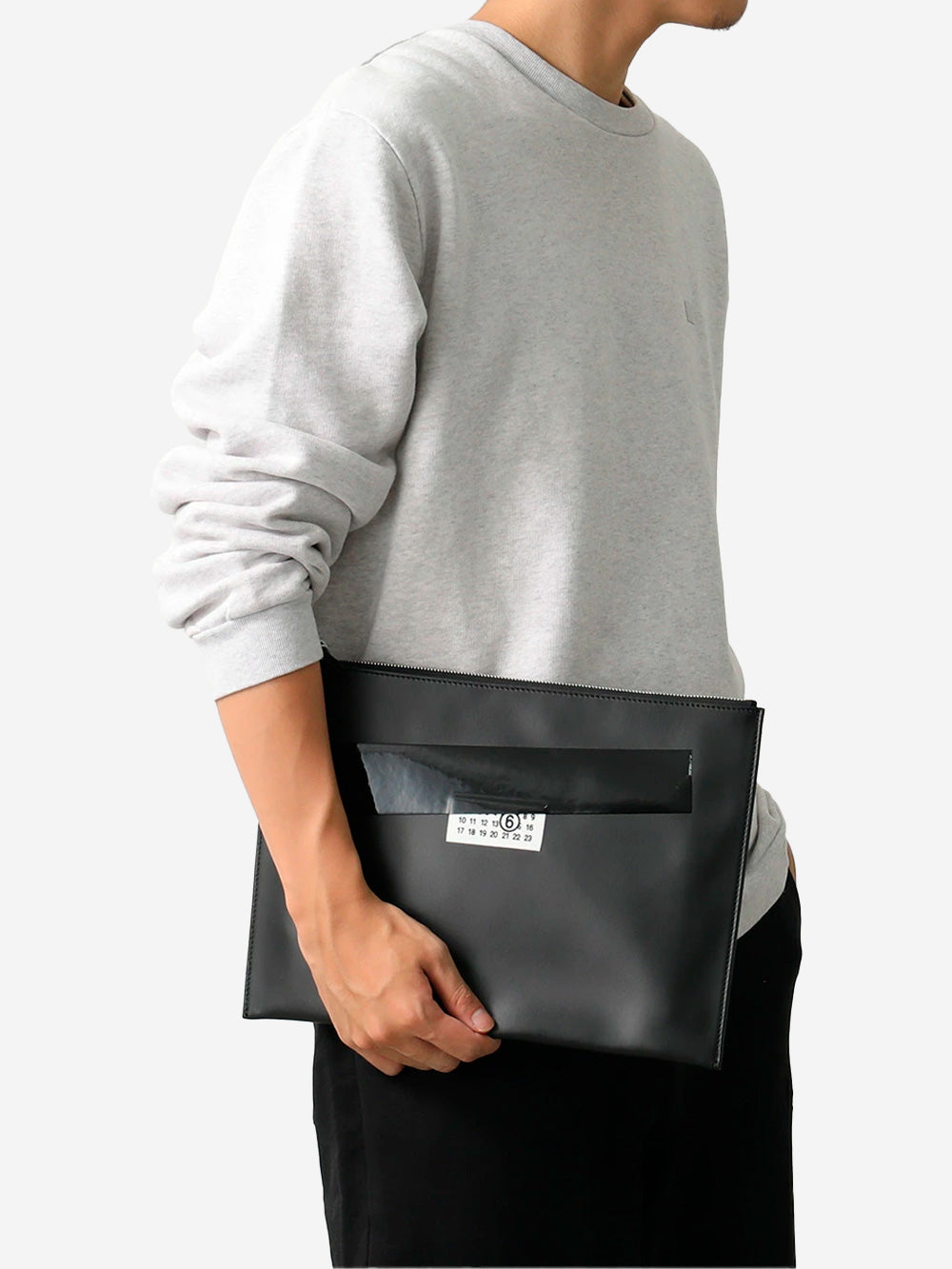 Leather Clutch With Numeric Logo Maison margiela оригінал – Купити в Україні – вид ззаду