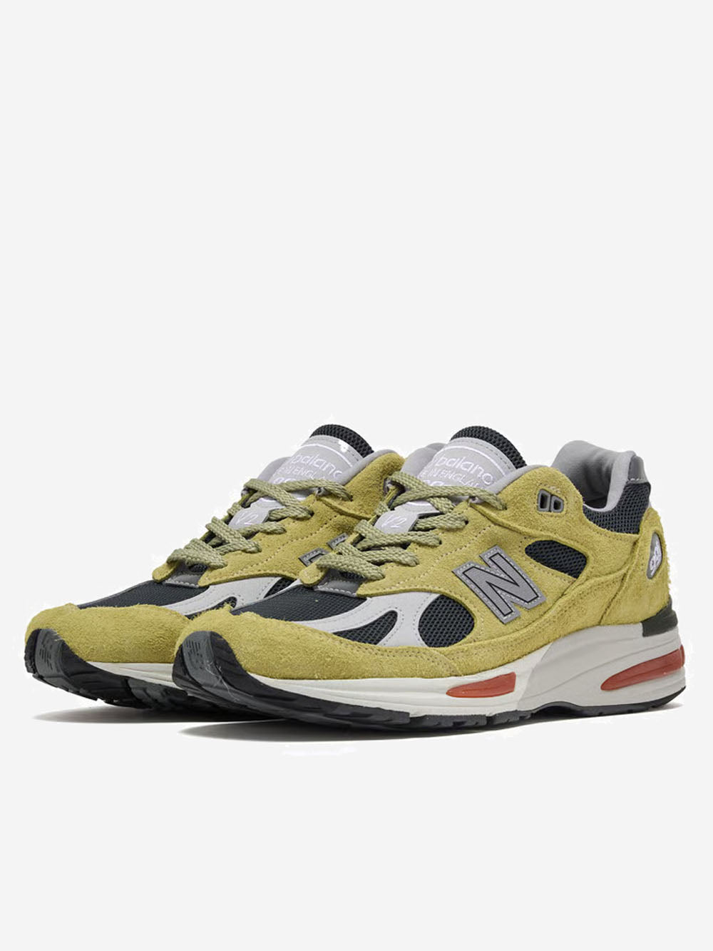 Made In Uk 991v2 Grape Sorbet Yellow New balance – Гарантія оригінальності – вид ззаду