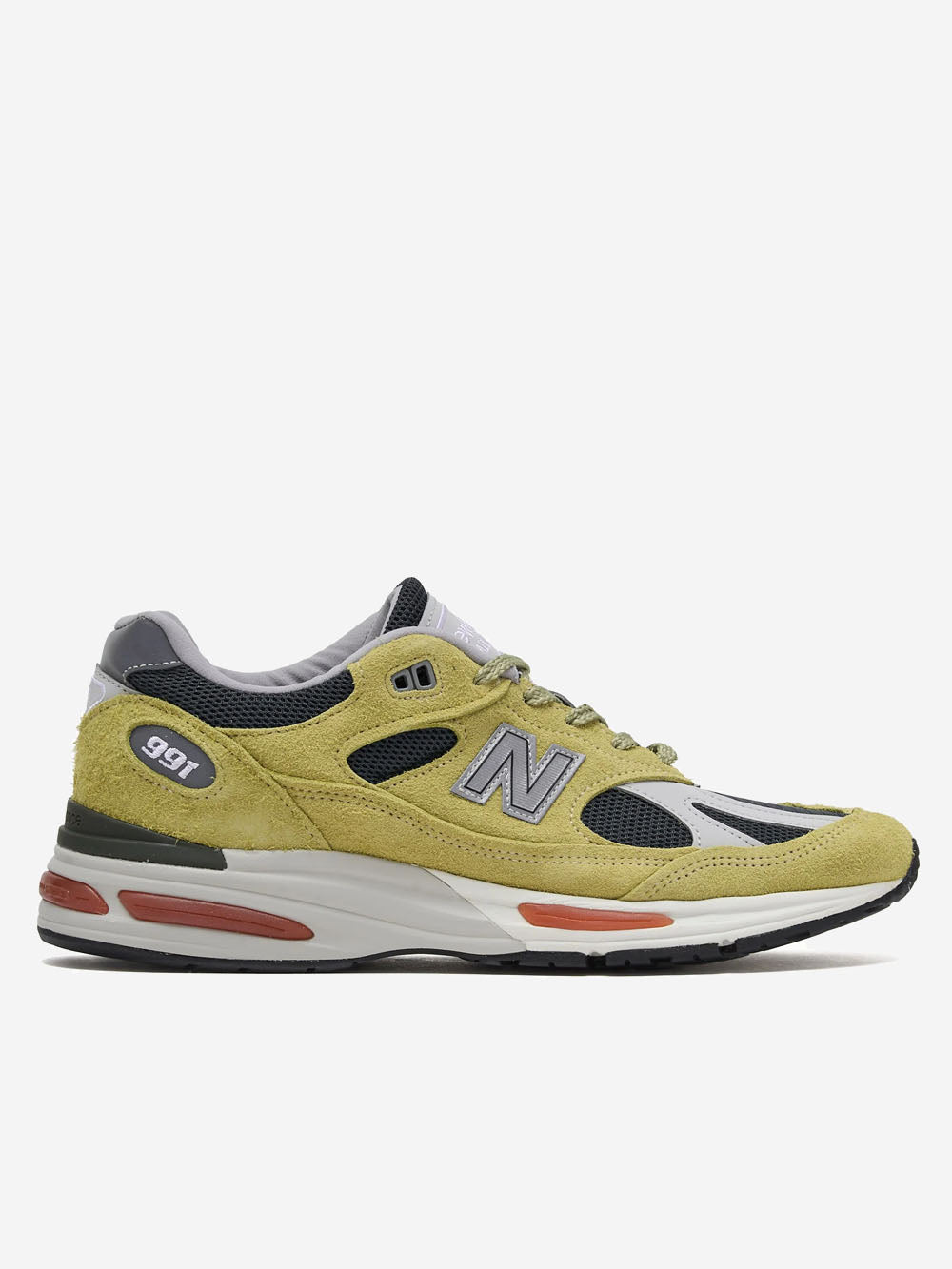 Made In Uk 991v2 Grape Sorbet Yellow New balance – Гарантія оригінальності – боковий вид
