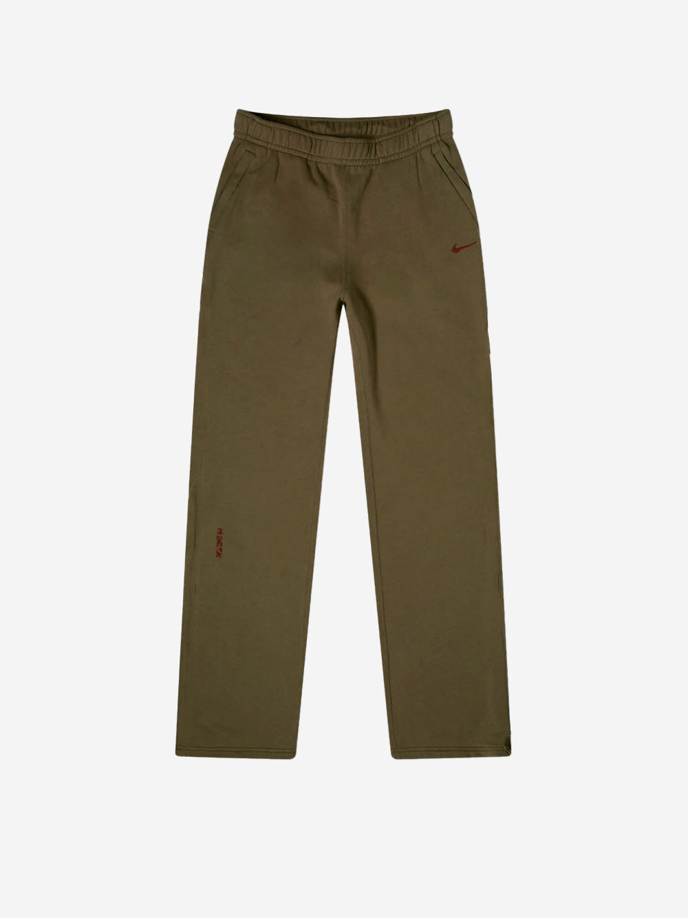 X Drake Green Sweatpants With Open Edge Cs Nocta Nike – Гарантія оригінальності – боковий вид