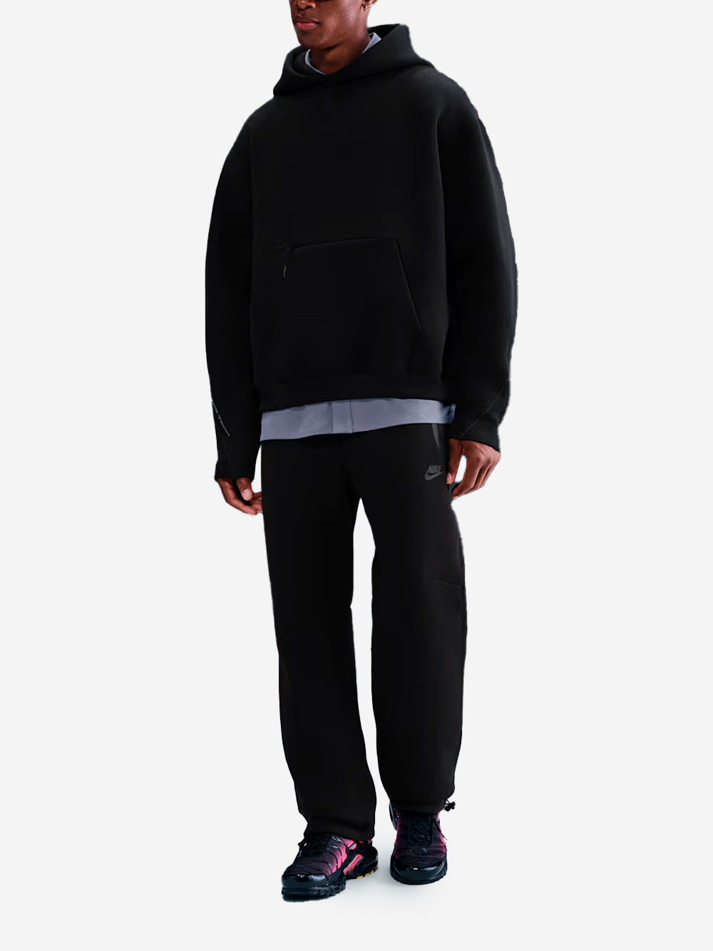 Oversized Fleece Hoodie With Swoosh Nike оригінал – Купити в Україні – вид ззаду