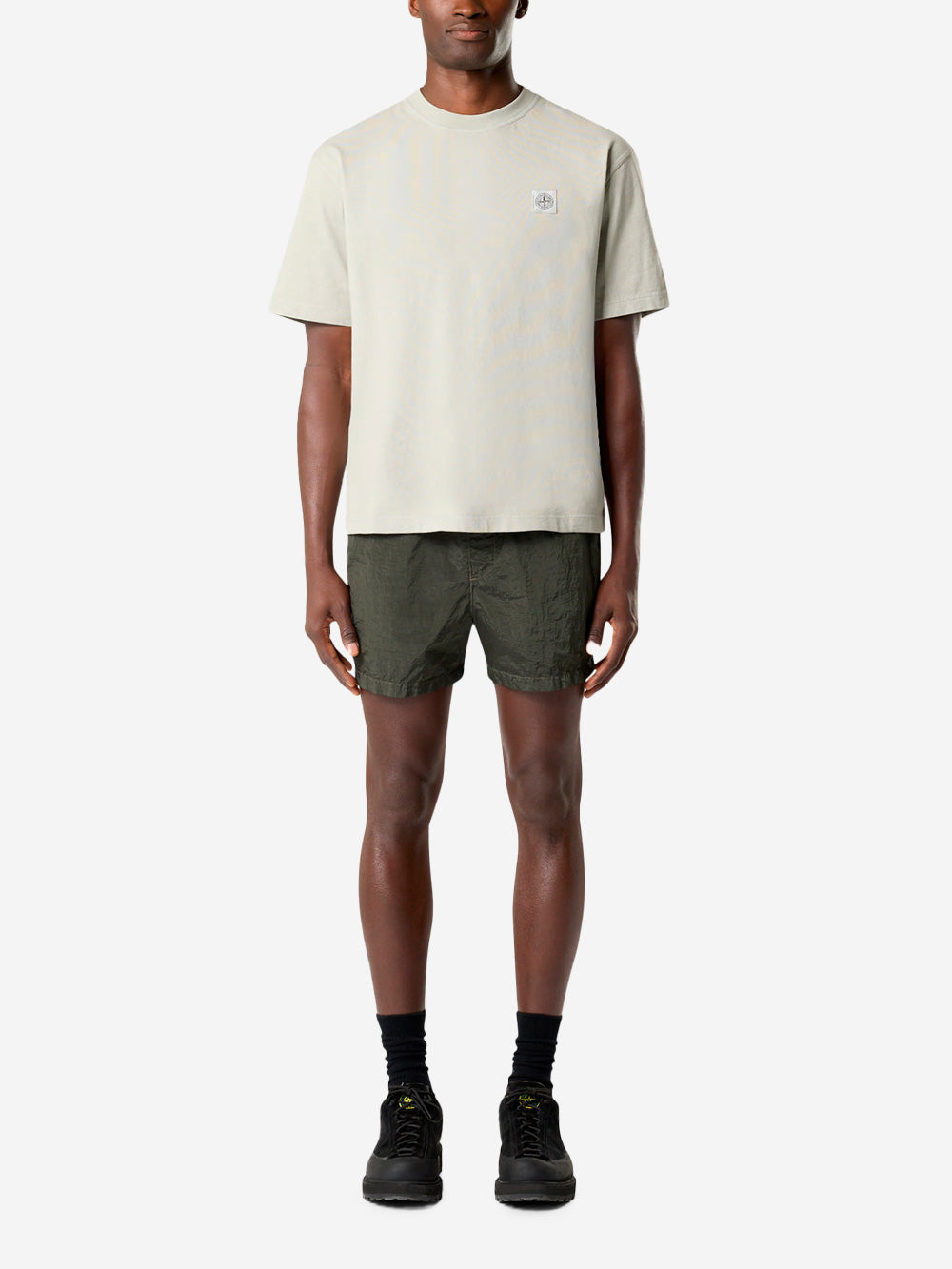 Combed Cotton T-Shirt With Compass Patch Stone island – Гарантія оригінальності – вид ззаду