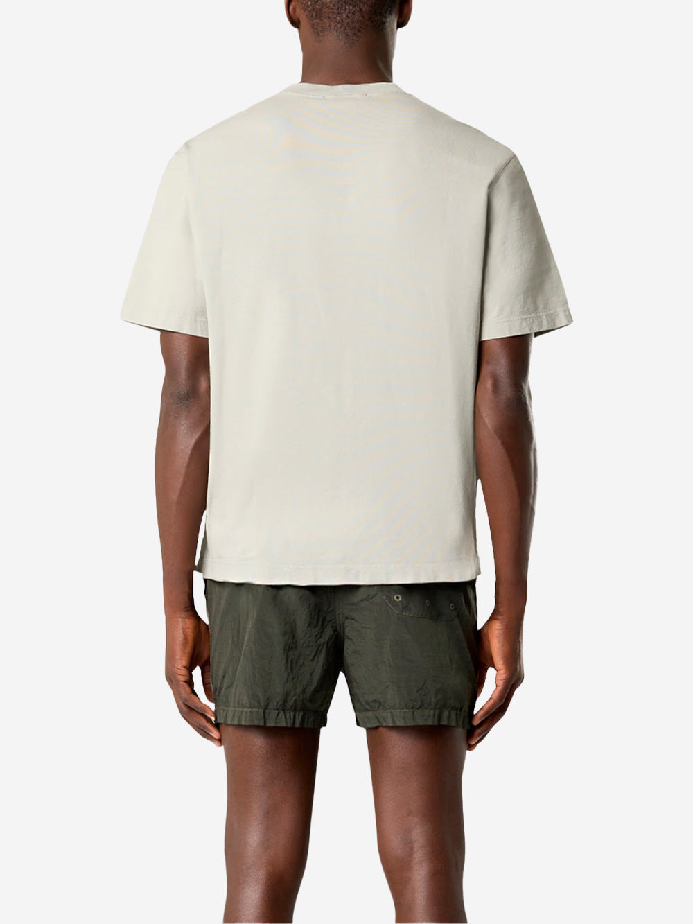 Combed Cotton T-Shirt With Compass Patch Stone island – Гарантія оригінальності – збільшений вид