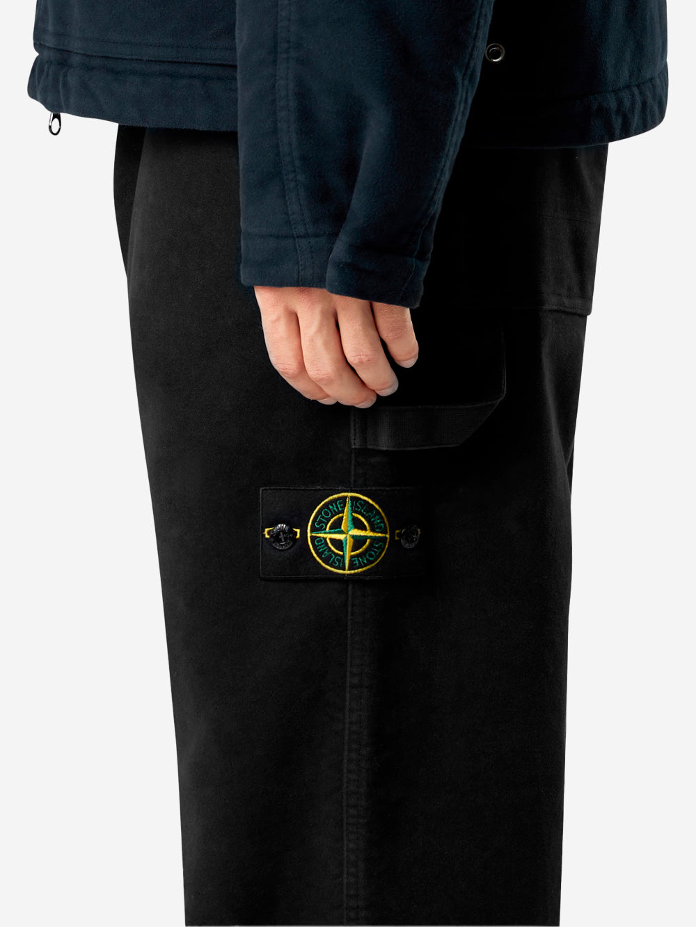 Black Loose-Fitting Pants With Multiple Pockets Stone island оригінал – Купити в Україні – збільшений вид