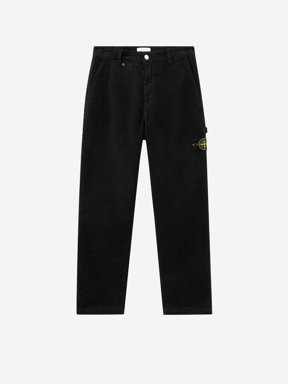 Black Loose-Fitting Pants With Multiple Pockets Stone island оригінал – Купити в Україні – боковий вид