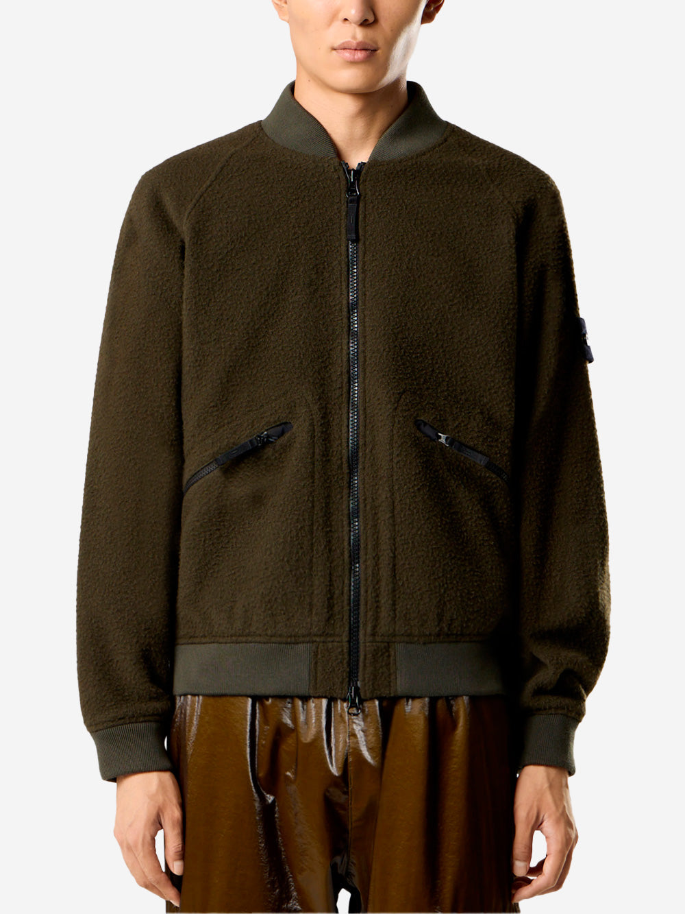 Wool-Blend Bomber Jacket With Anti-Drip Features Stone island оригінал – Купити в Україні – детальний вид