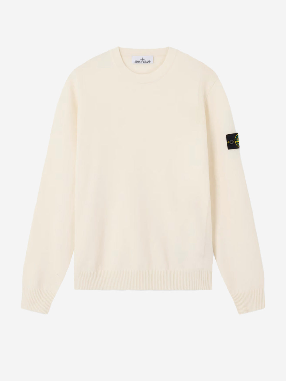 Оригінальна Ivory Backstitch Sweater With Badge Stone island – боковий вид