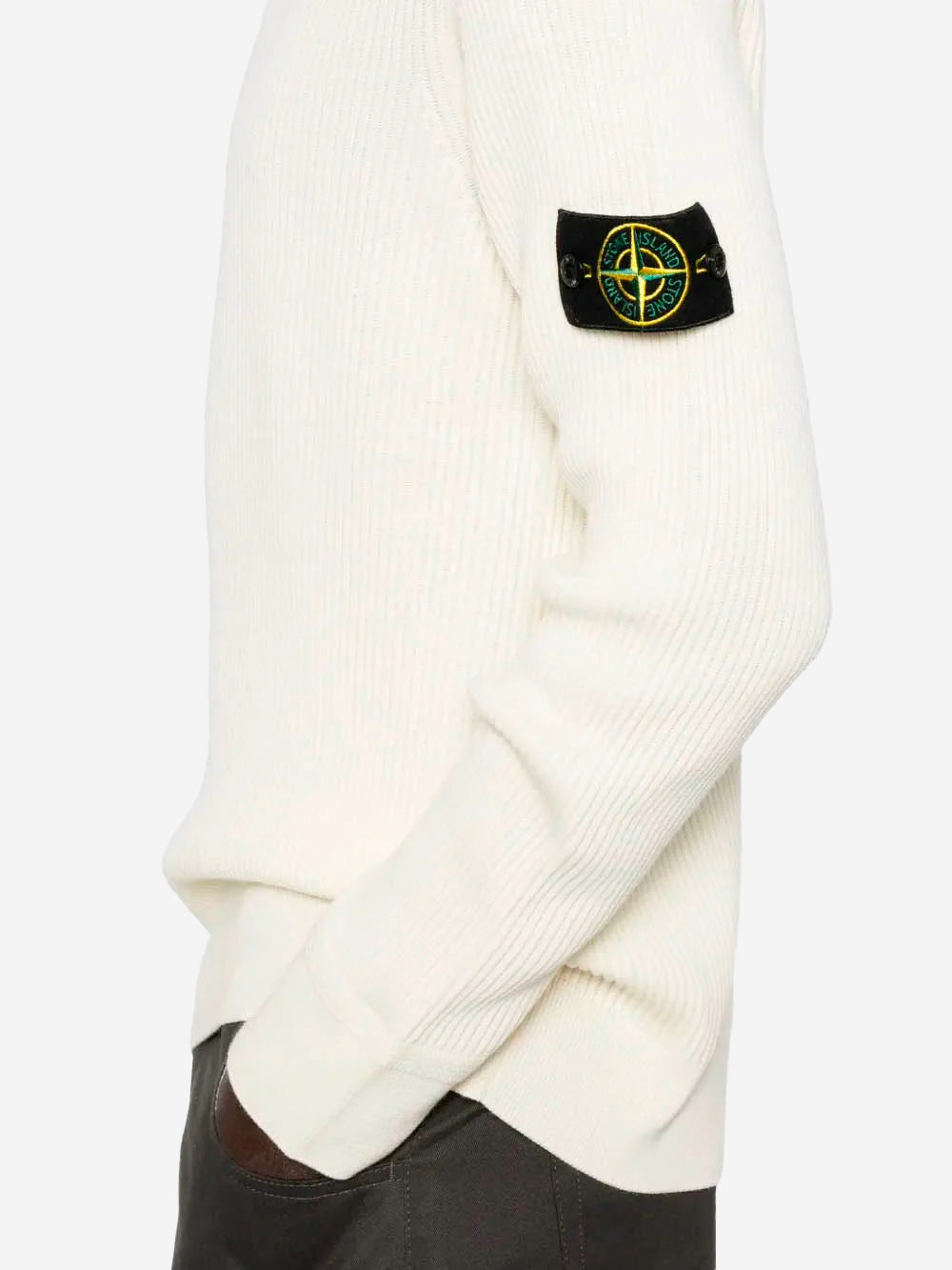 Ribbed Turtleneck Sweater With Compass Badge Stone island оригінал – Купити в Україні – детальний вид