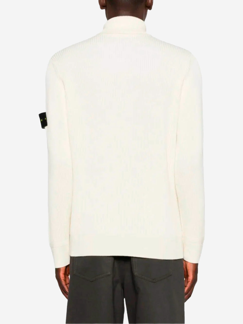 Ribbed Turtleneck Sweater With Compass Badge Stone island оригінал – Купити в Україні – збільшений вид