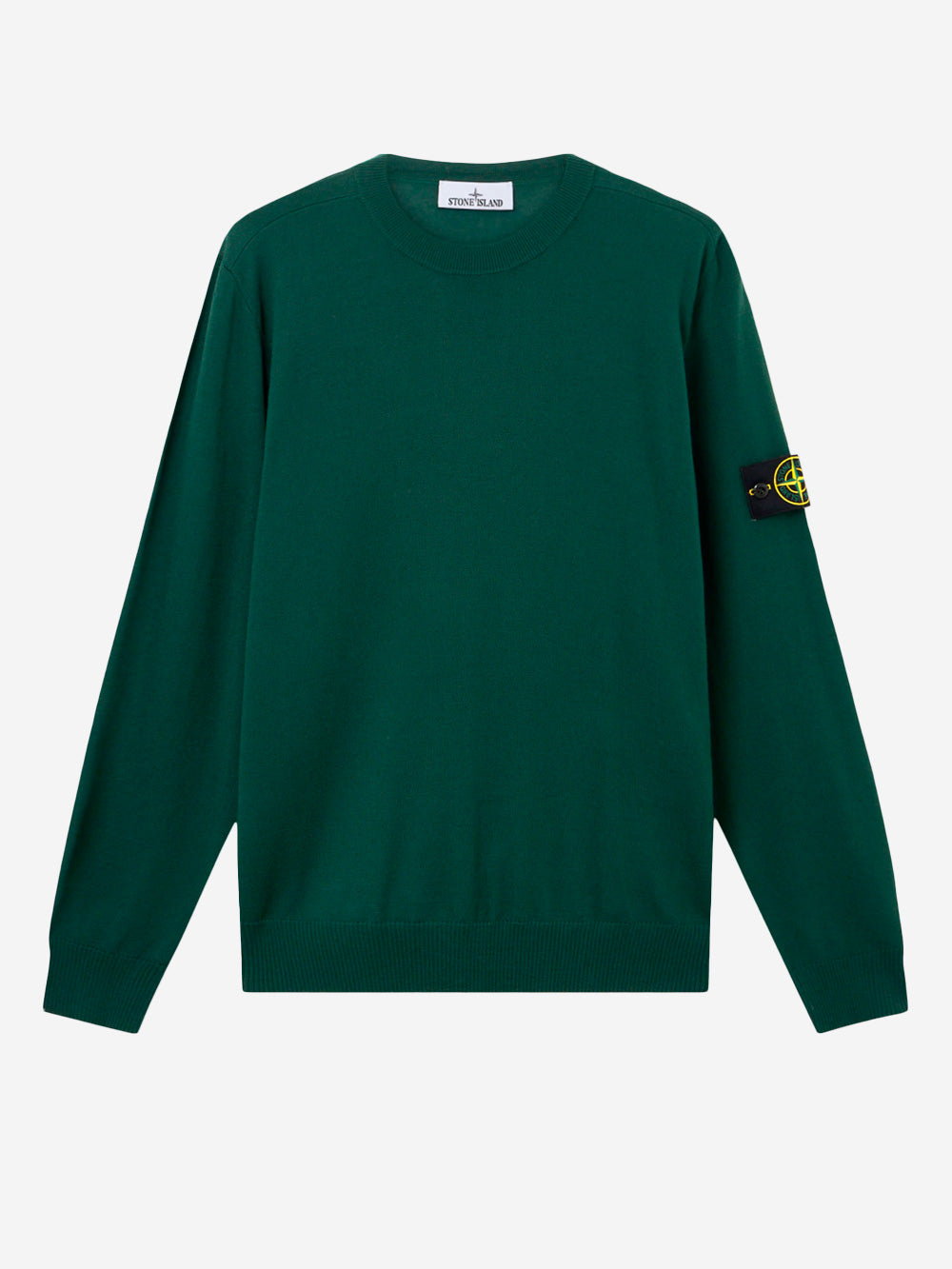 Crew-Neck Sweater With Raised Stitching Stone island оригінал – Купити в Україні – боковий вид