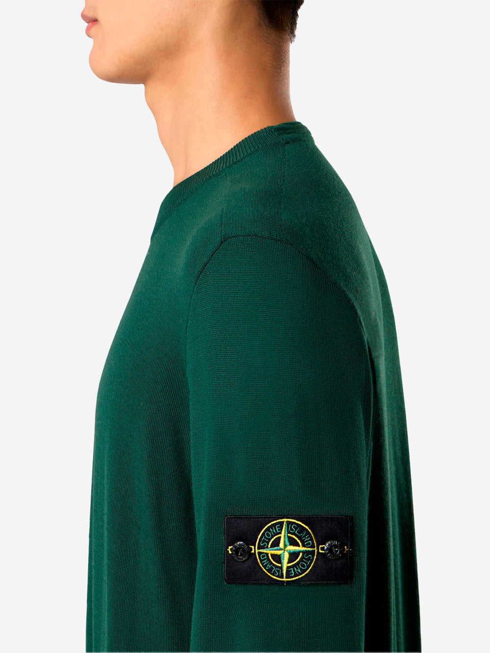 Crew-Neck Sweater With Raised Stitching Stone island оригінал – Купити в Україні – детальний вид