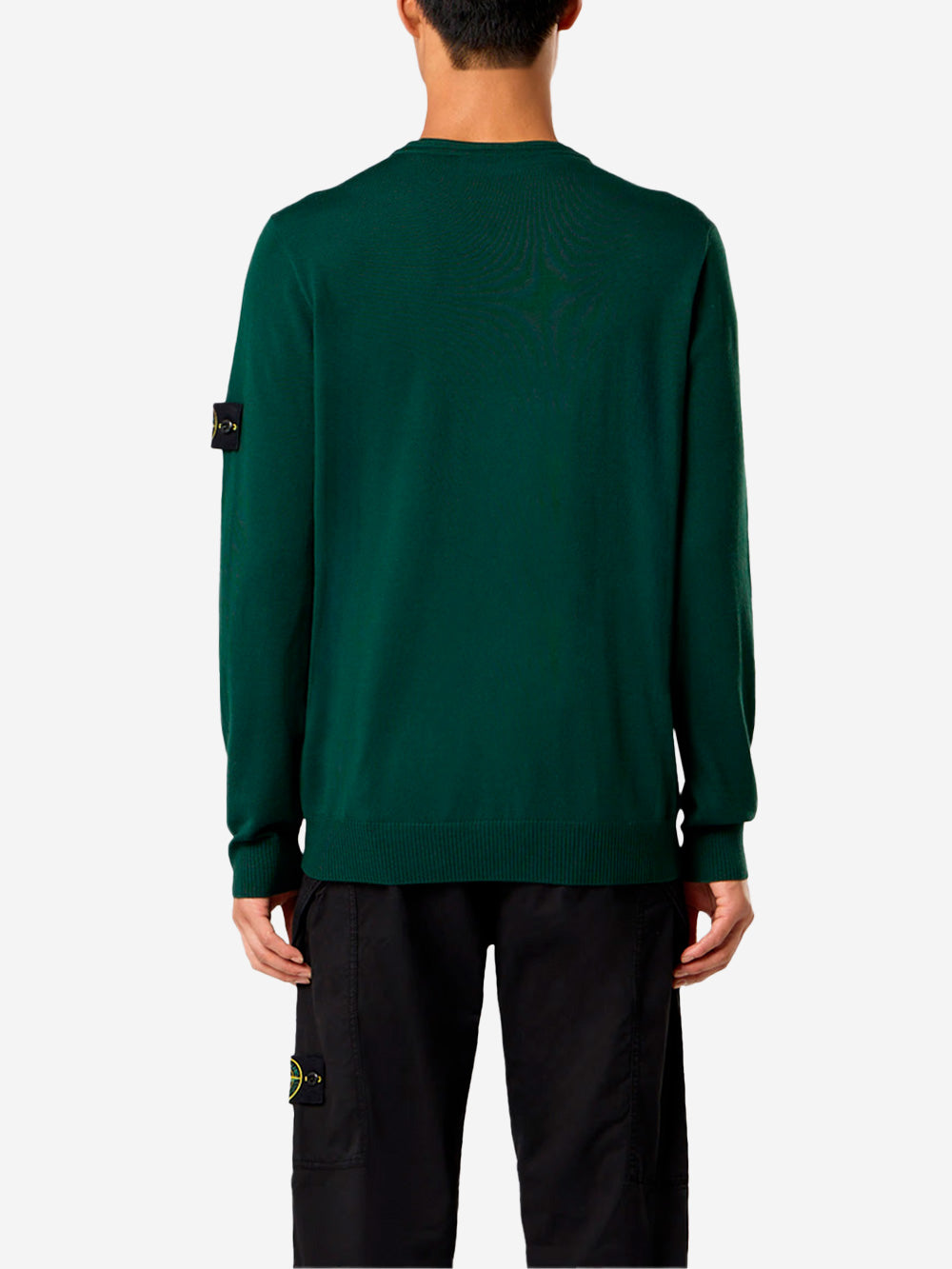 Crew-Neck Sweater With Raised Stitching Stone island оригінал – Купити в Україні – збільшений вид