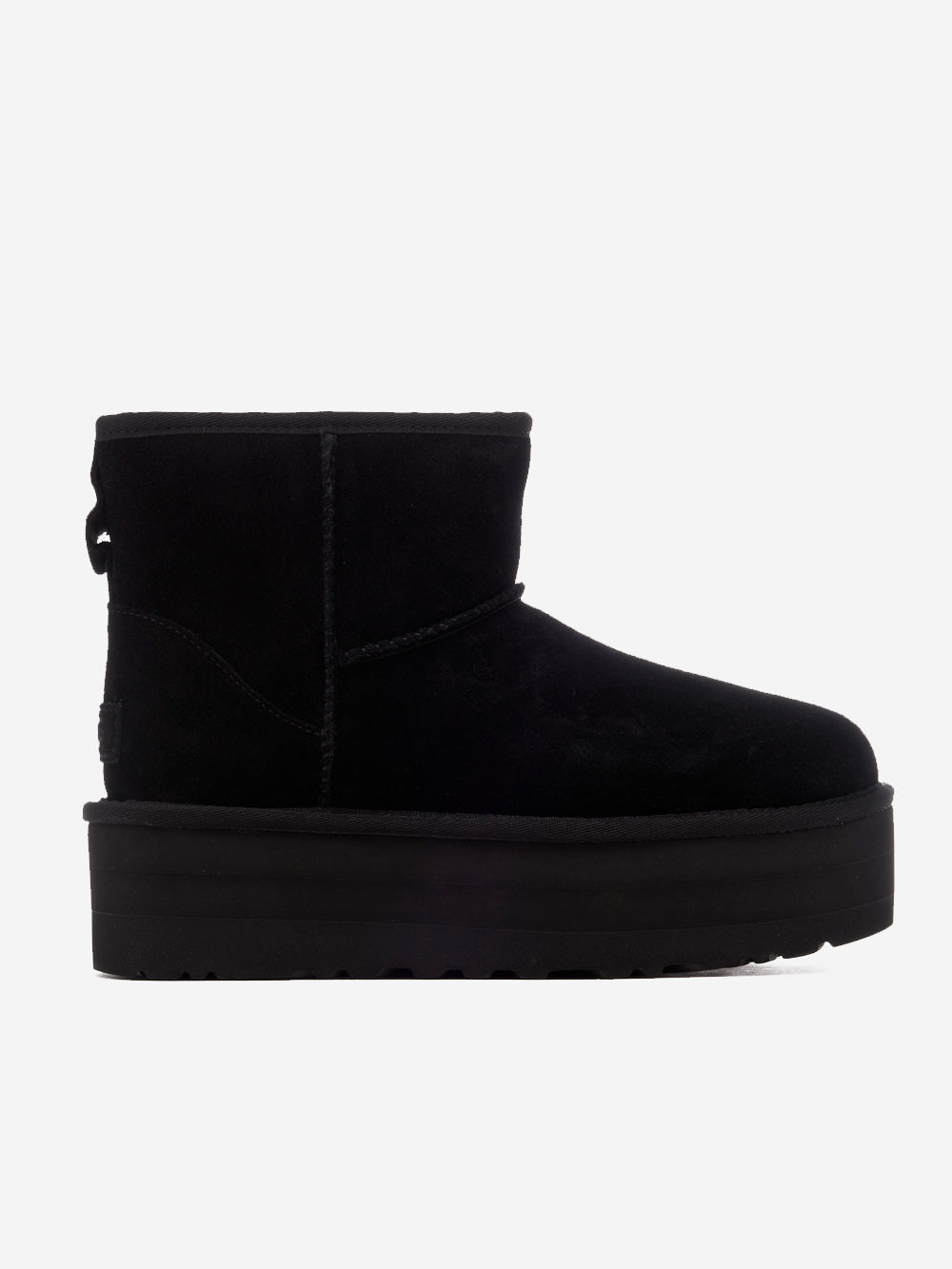 W Classic Mini Platform Black Boots Ugg оригінал – Купити в Україні – боковий вид