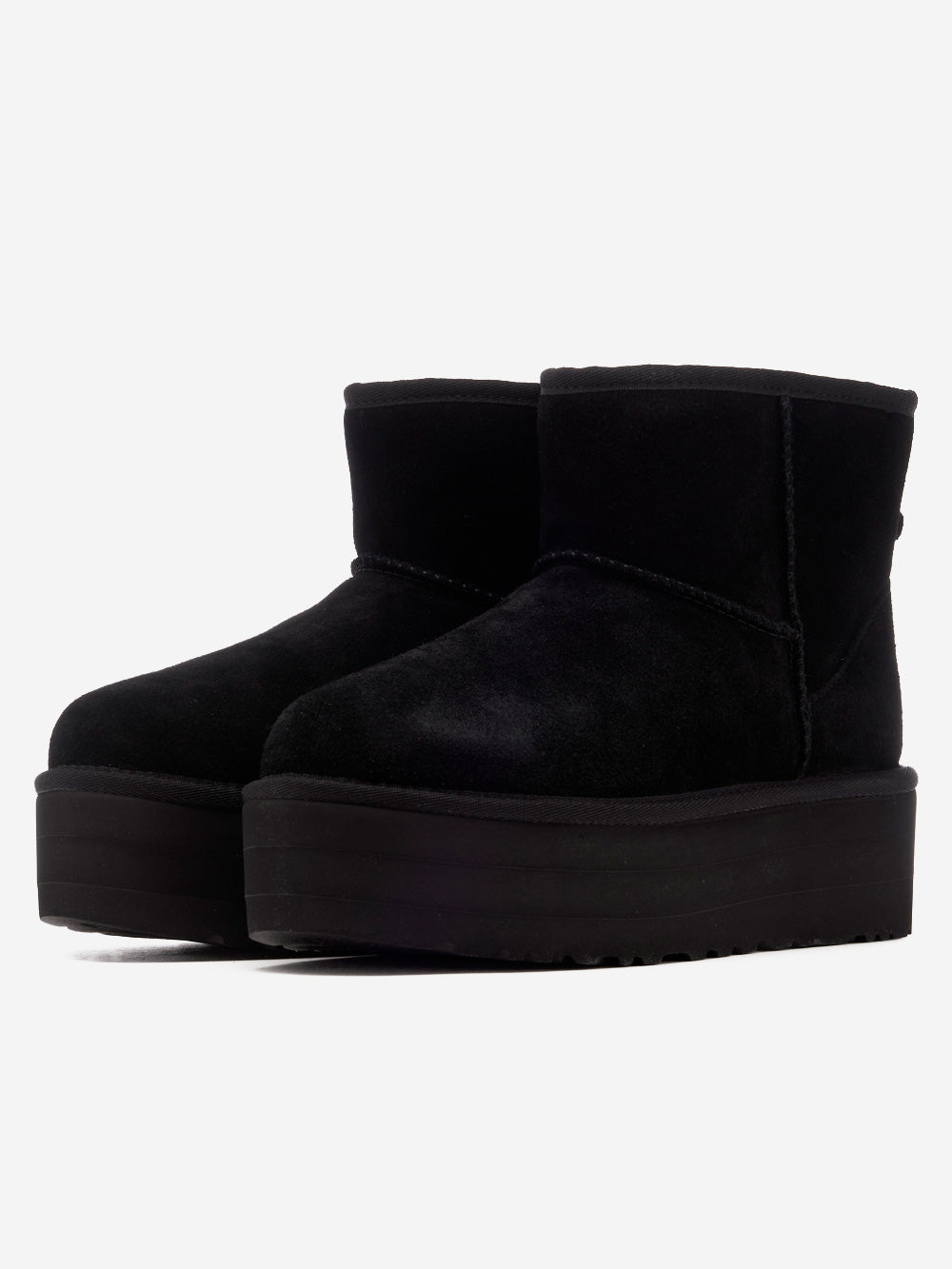 W Classic Mini Platform Black Boots Ugg оригінал – Купити в Україні – вид ззаду