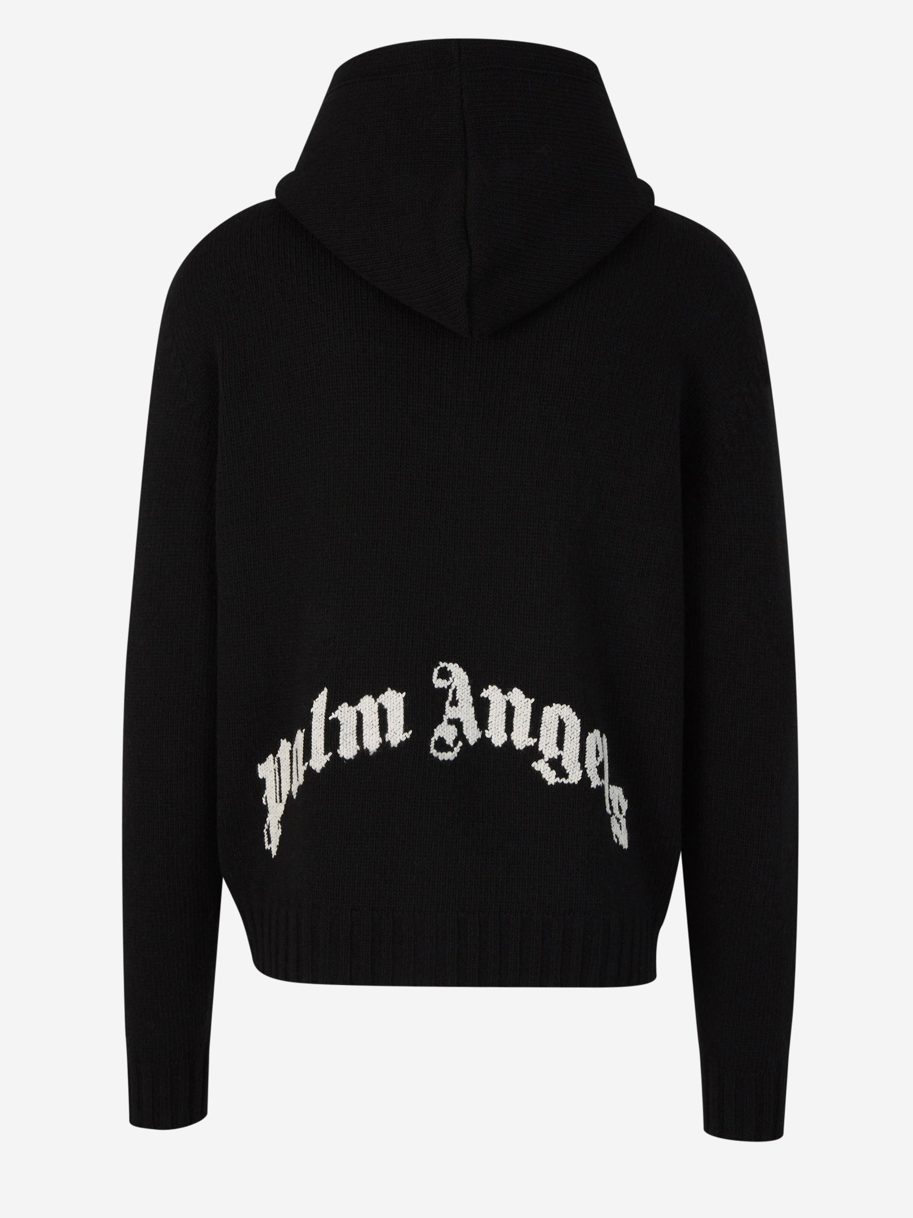 Оригінальна Knit Zipper Hood Sweatshirt Palm angels – вид ззаду