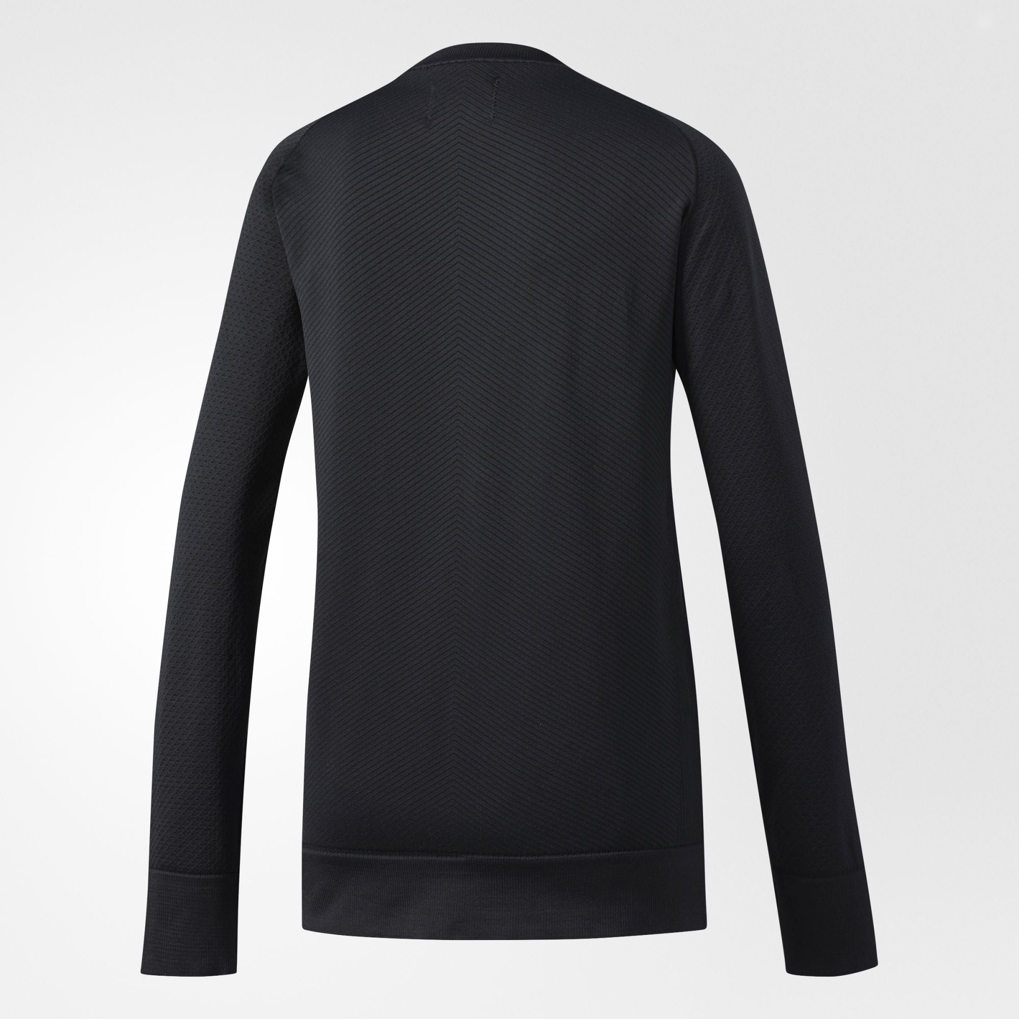 Athletics X Reigning Champ Primeknit Crew Sweatshirt Womens Black Adidas оригінал – Купити в Україні – вид ззаду - ADIDAS