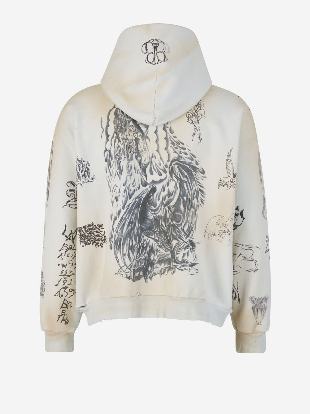 Tat Medium Fit Sweatshirt Balenciaga – Гарантія оригінальності – вид ззаду