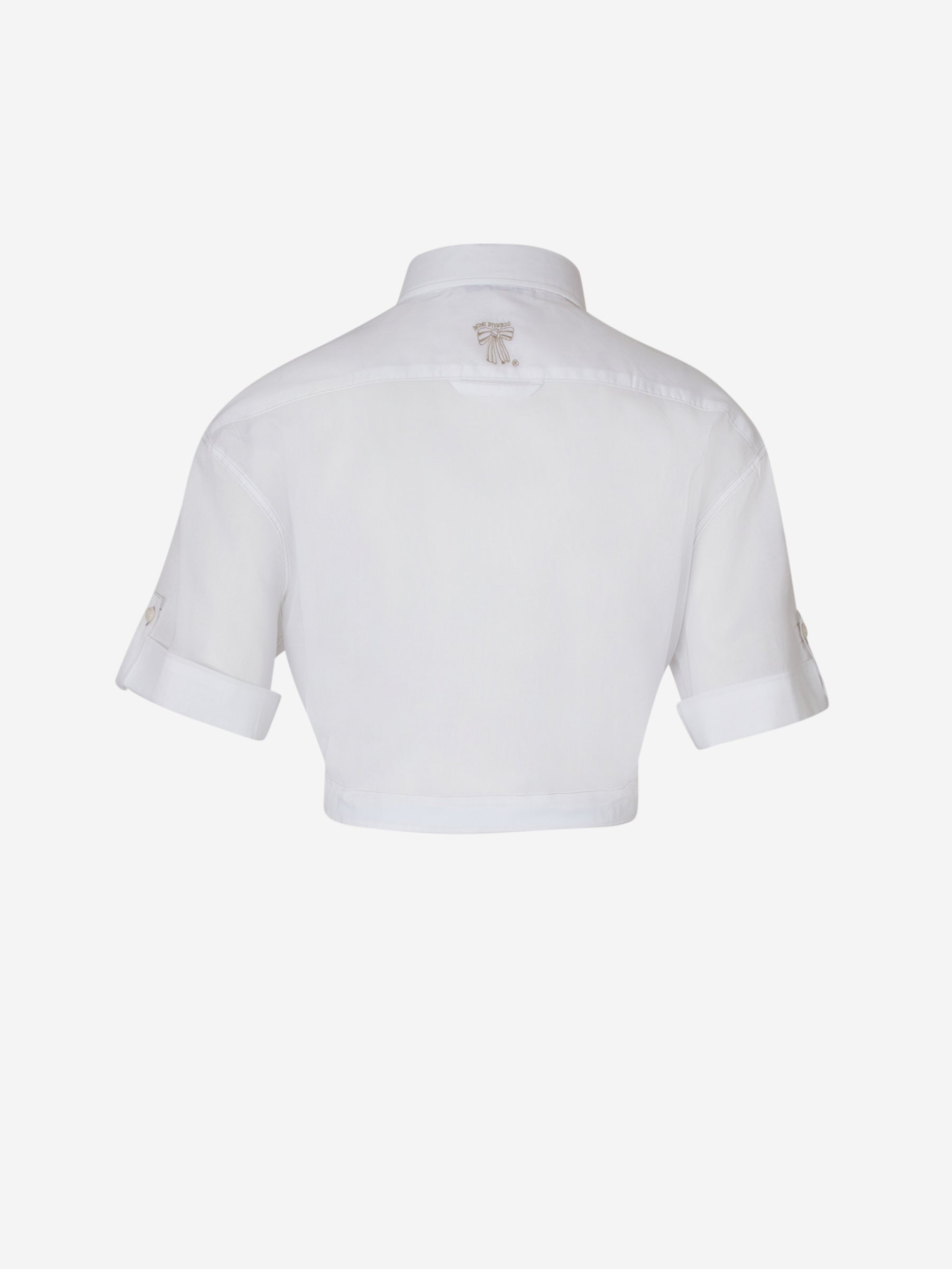 Оригінальна Semi-Transparent Cropped Blouse Acne studios – вид ззаду