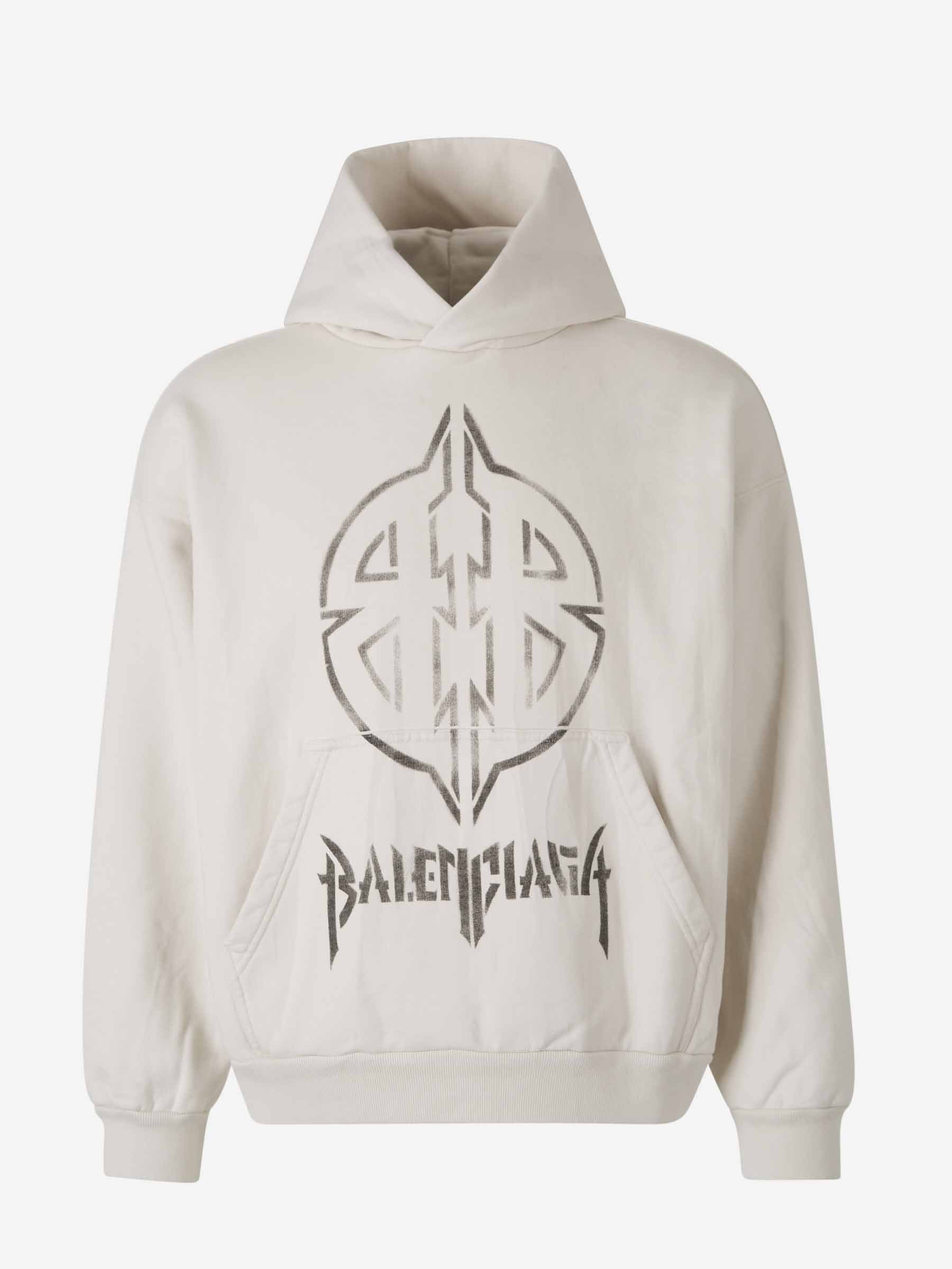 Metal Bb Logo Sweatshirt Balenciaga – Гарантія оригінальності – боковий вид
