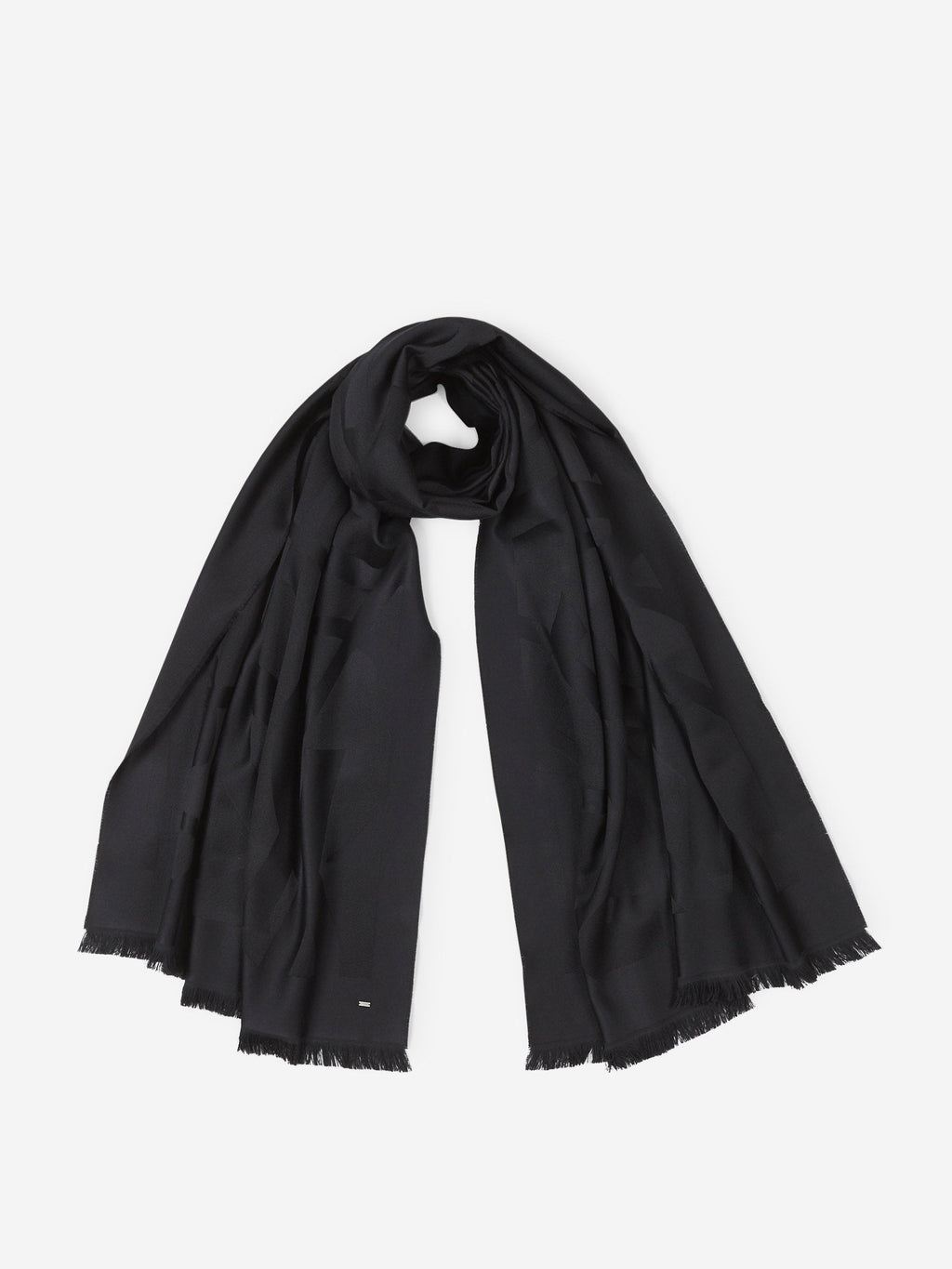 Monogram Jacquard Scarf Saint laurent – Гарантія оригінальності – боковий вид