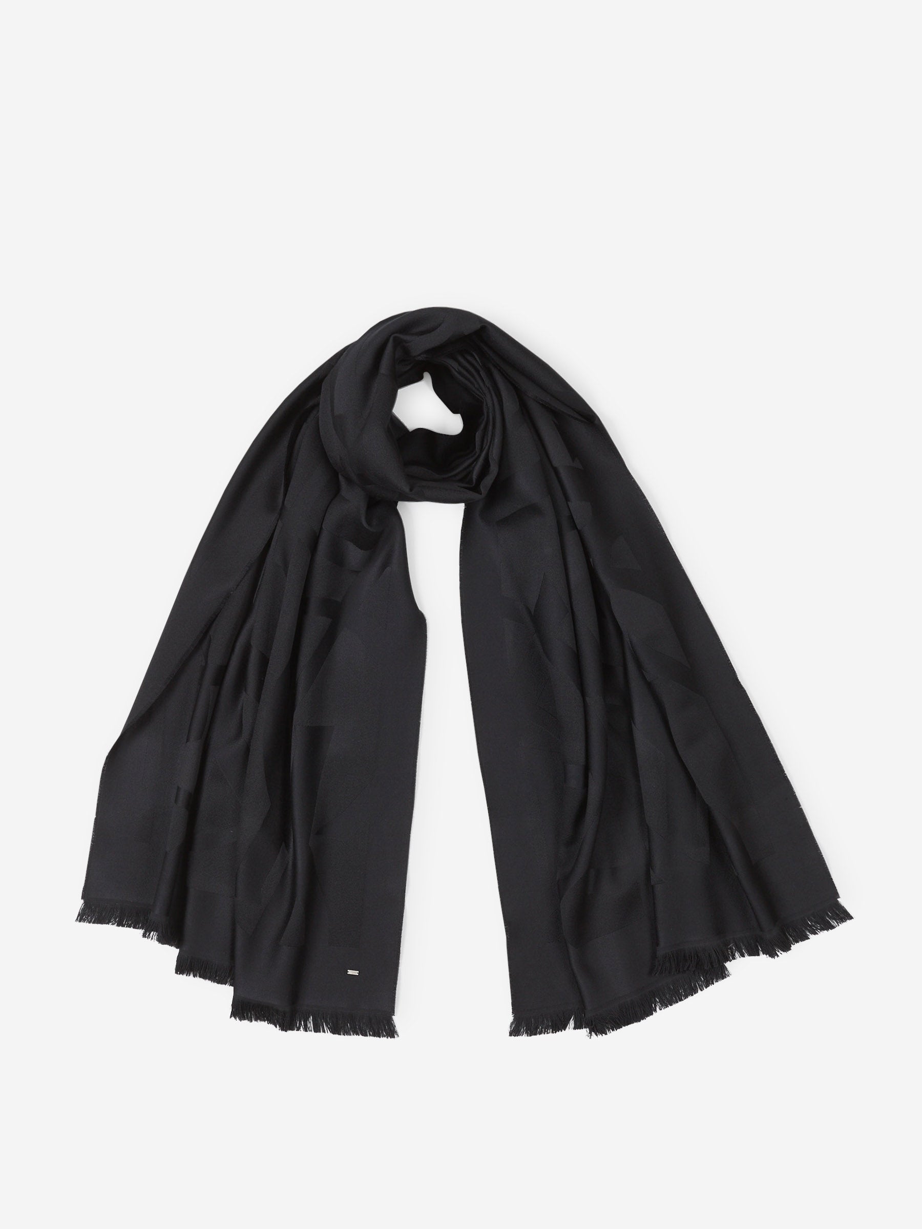 Monogram Jacquard Scarf Saint laurent – Гарантія оригінальності – боковий вид