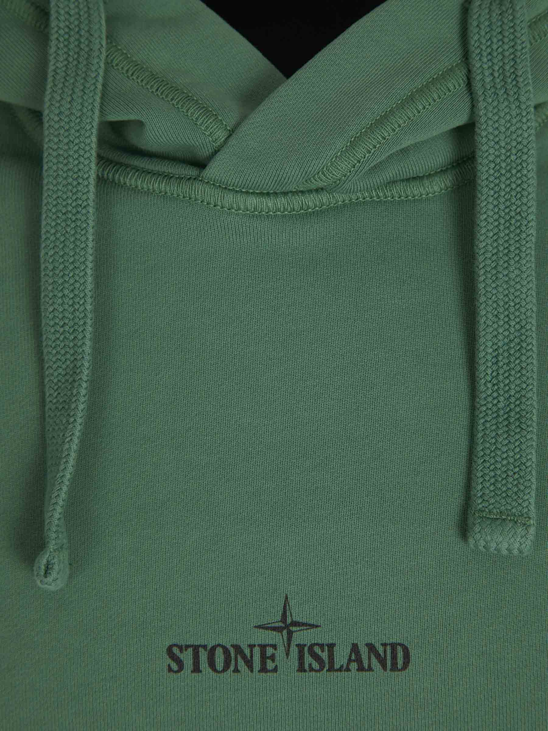 Cotton Logo Sweatshirt Stone island – Гарантія оригінальності – детальний вид - STONE ISLAND