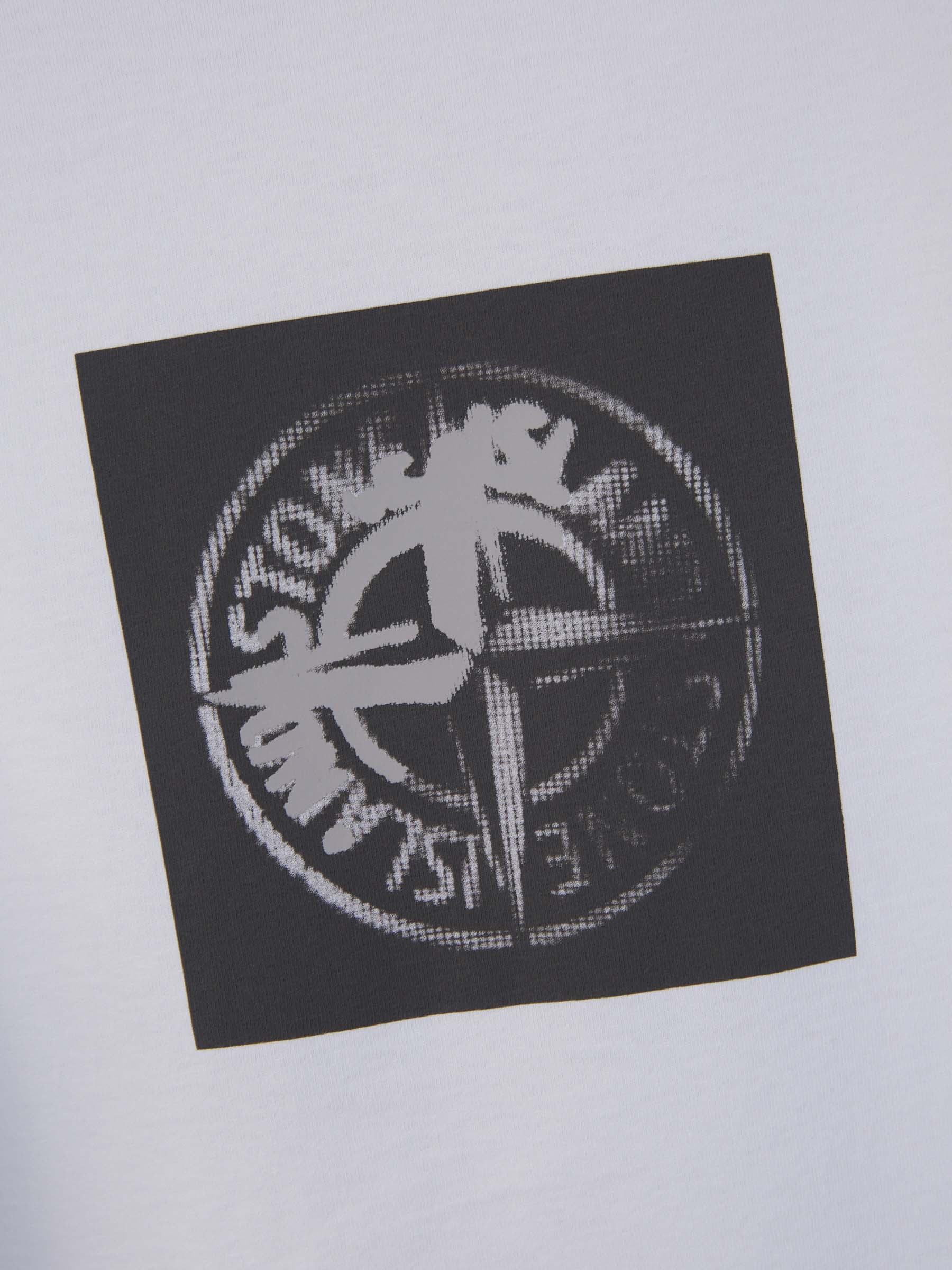 Printed Cotton T-Shirt Stone island – Гарантія оригінальності – збільшений вид