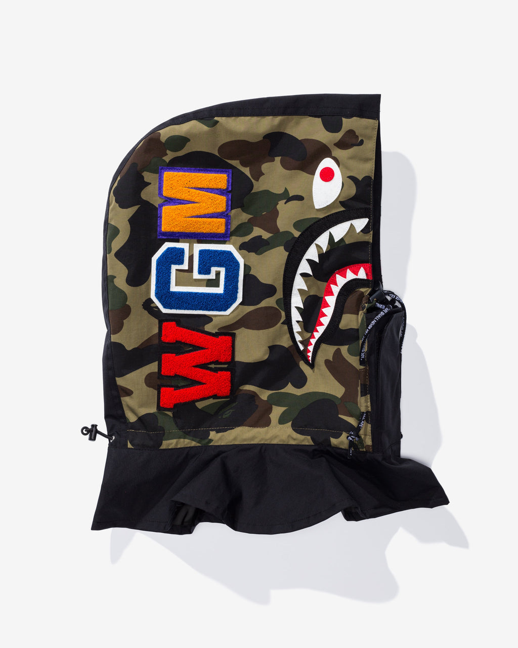 1st Camo Shark Face Mask Hoodie A bathing ape – Гарантія оригінальності – боковий вид