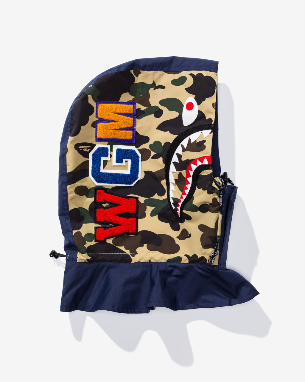 1st Camo Shark Face Mask Hoodie A bathing ape – Гарантія оригінальності – детальний вид