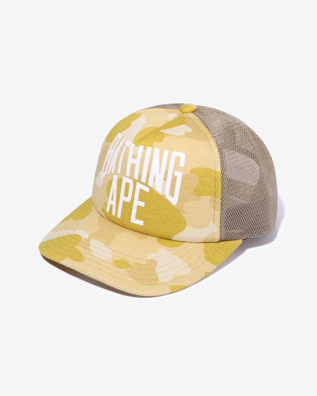 Оригінальна Color Camo Nyc Logo Mesh Cap Yellow A bathing ape – боковий вид