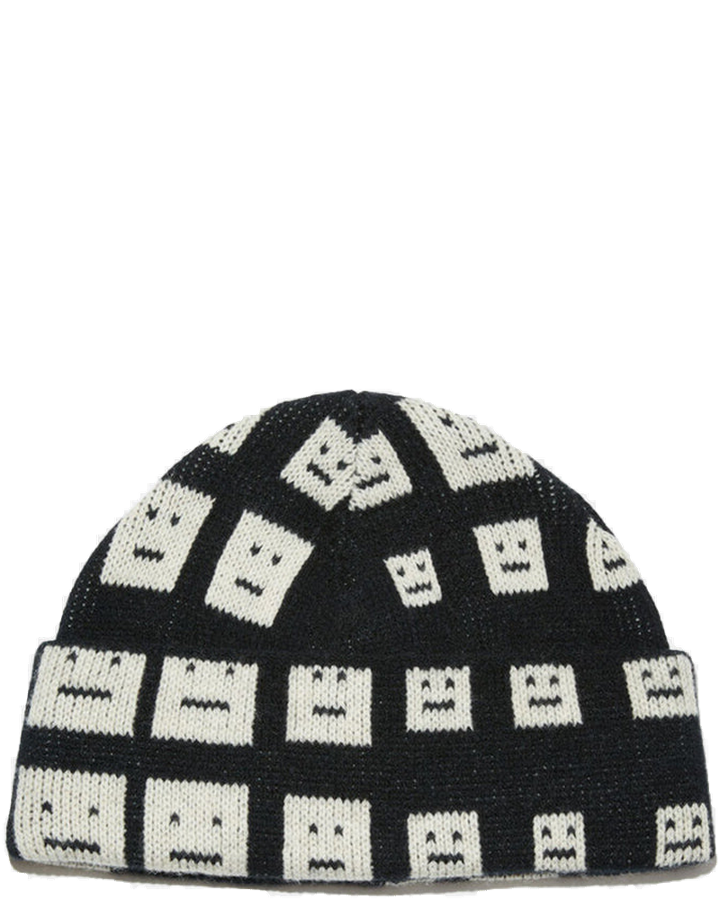 Оригінальна Black Checkboard Pattern Beanie Acne studios