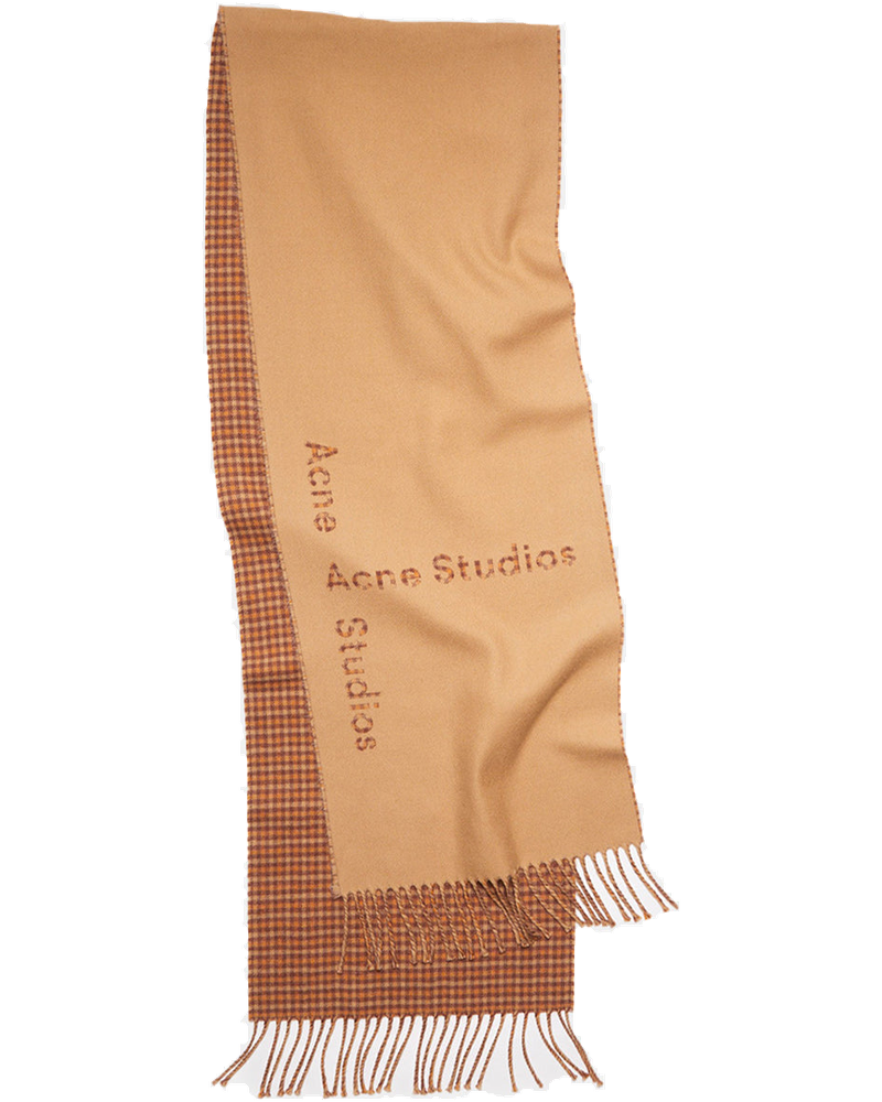 Camel Brown Logo Wool Scarf Acne studios оригінал – Купити в Україні