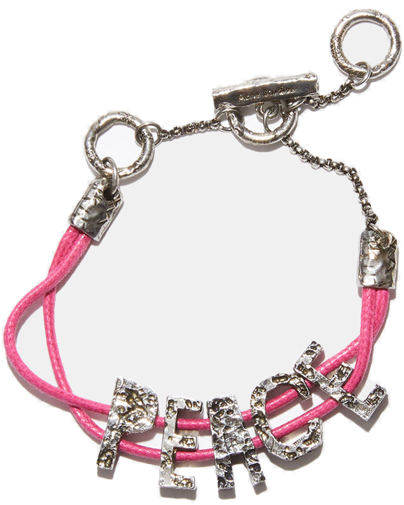 Pink & Silver Peace Bracelet Acne studios оригінал – Купити в Україні