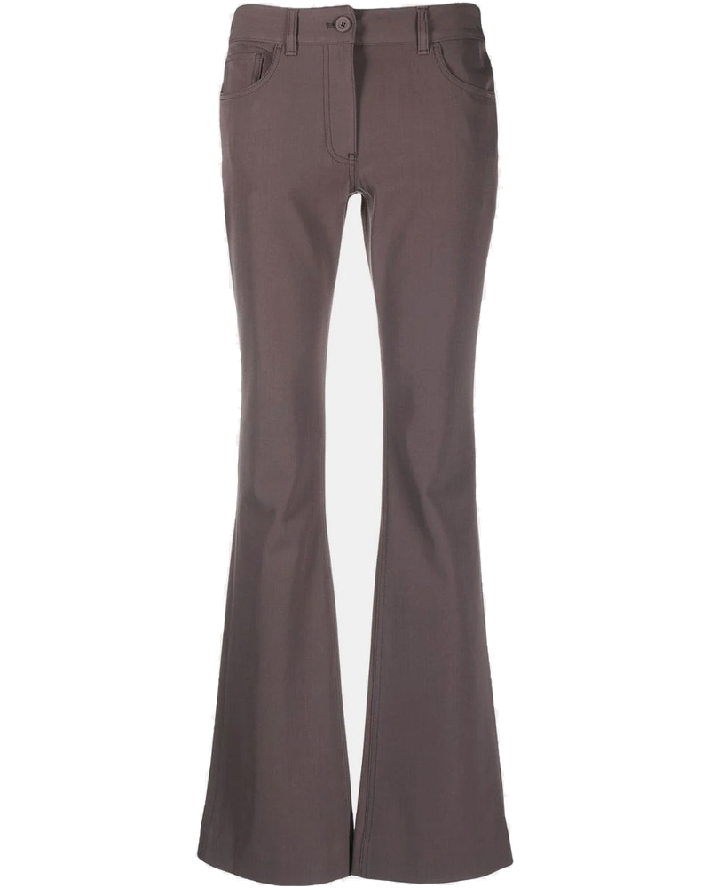 Оригінальна Dove Purple Low-Rise Flared Trousers Acne studios