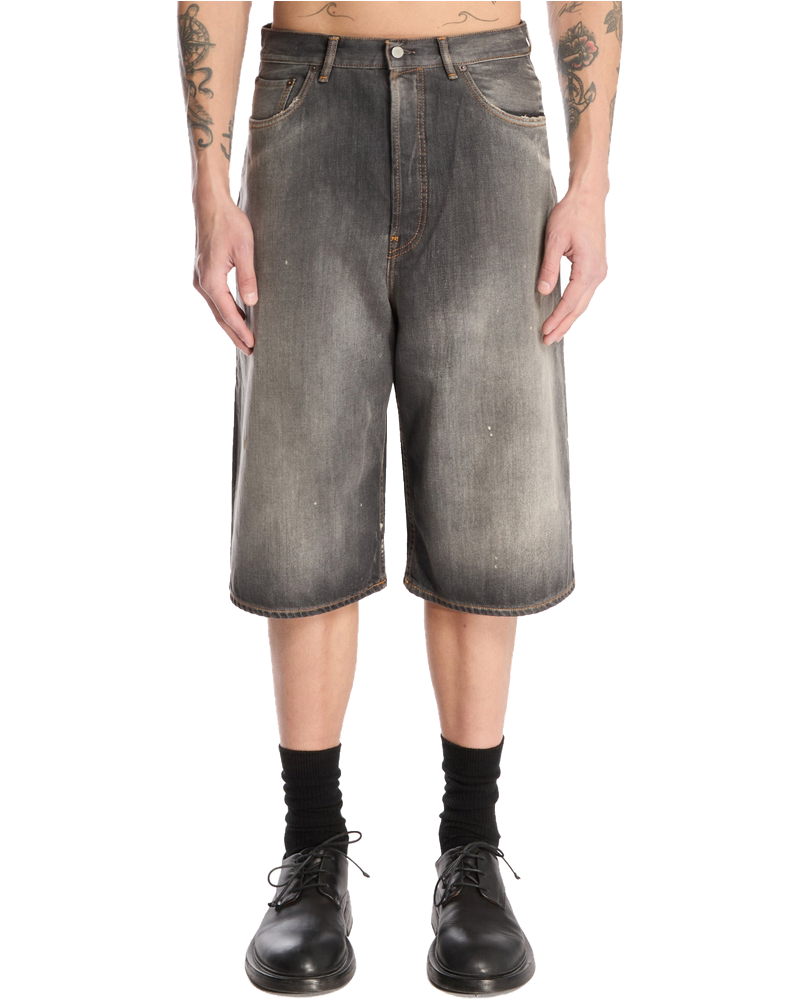 Оригінальна Gray Wide-Leg Denim Shorts Acne studios