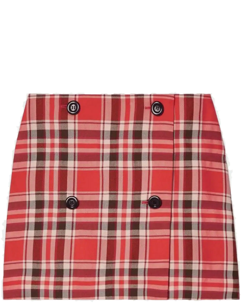 Red Check-Pattern Miniskirt Acne studios – Гарантія оригінальності