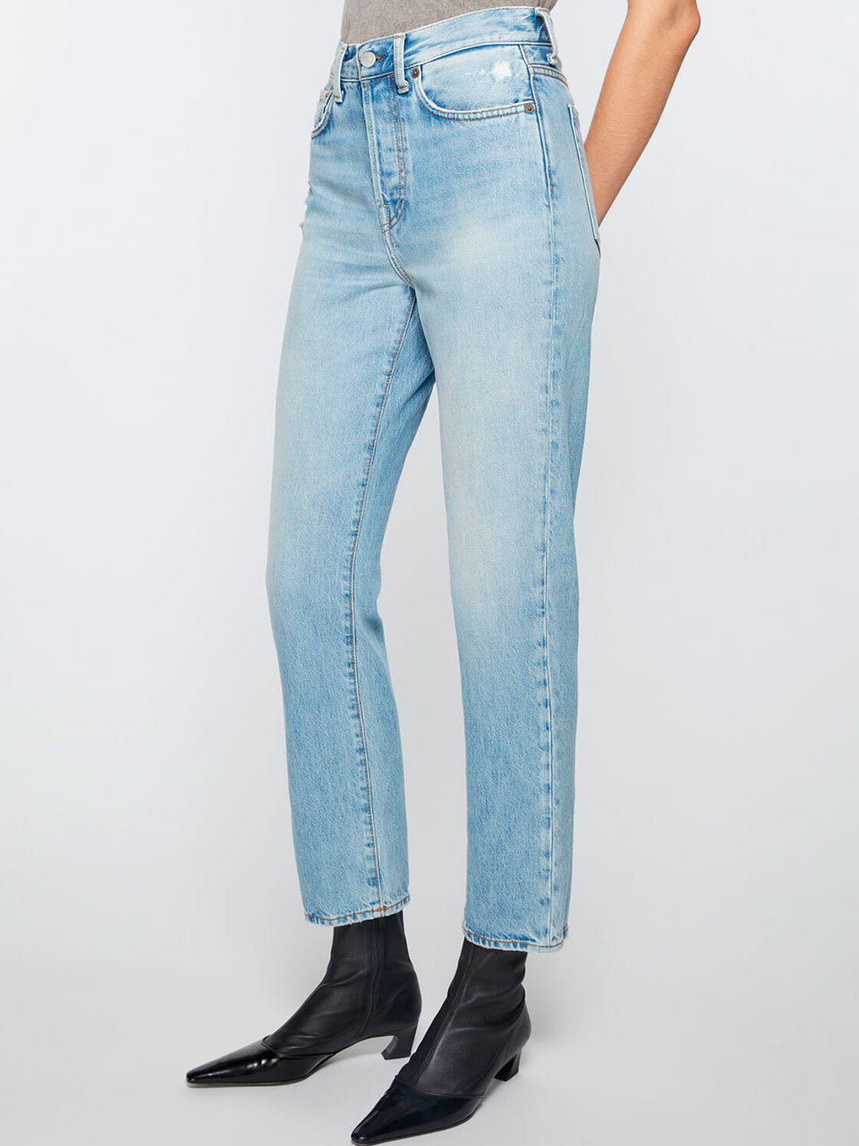 Straight Cotton Jeans Acne studios – Гарантія оригінальності – боковий вид