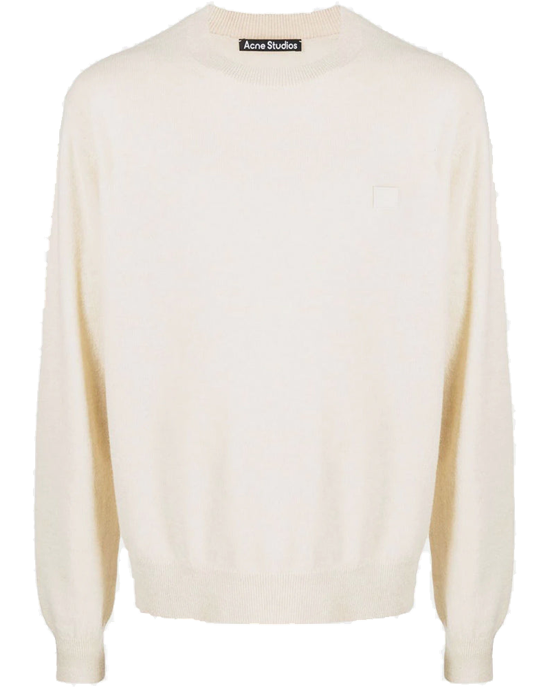 Beige Logo-Patch Detail Knit Jumper Acne studios – Гарантія оригінальності