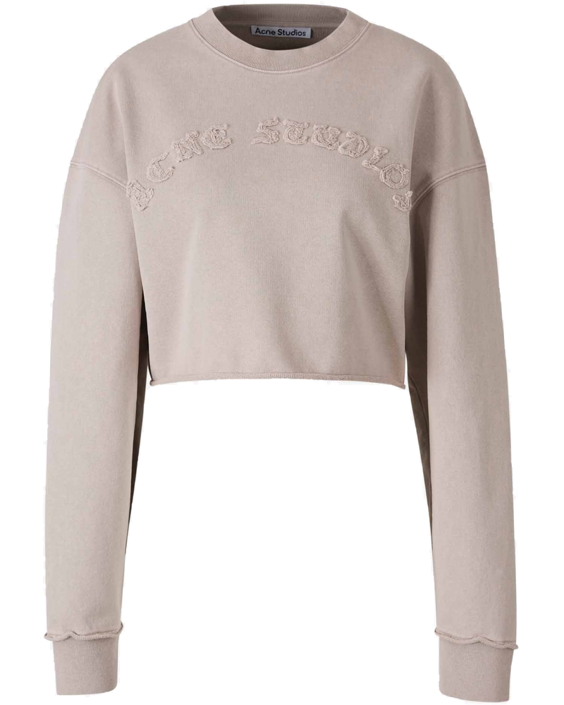 Cropped Crew Neck Sweatshirt Acne studios оригінал – Купити в Україні